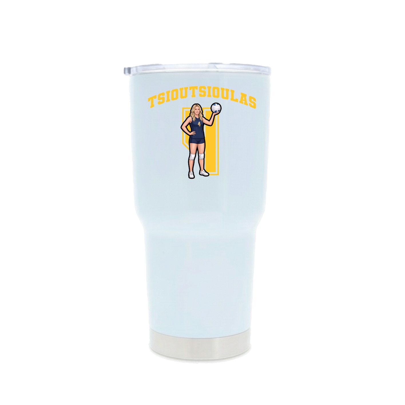30oz Stainless Steel Tumbler — Number in White