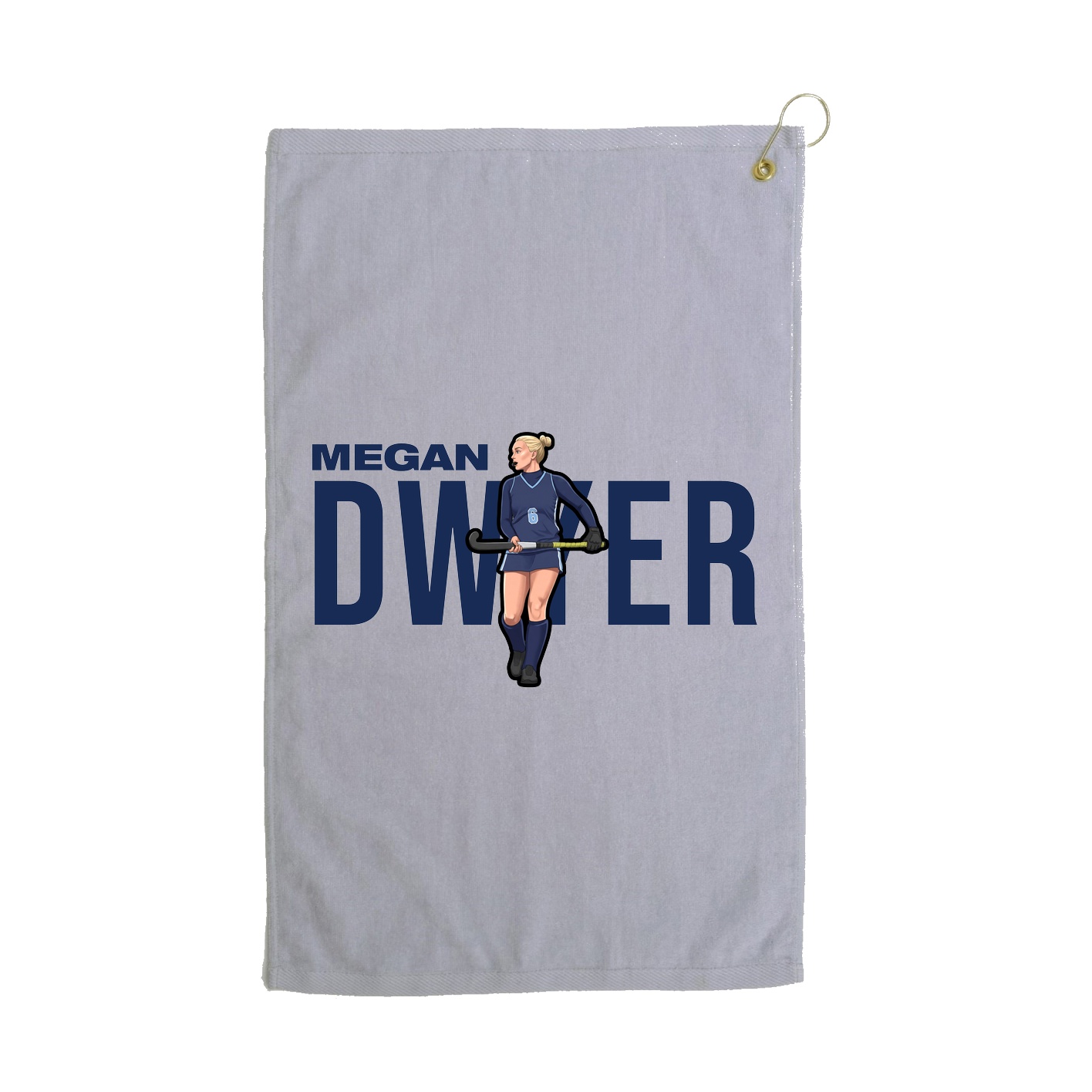 Golf Towel — Player Name in Grey