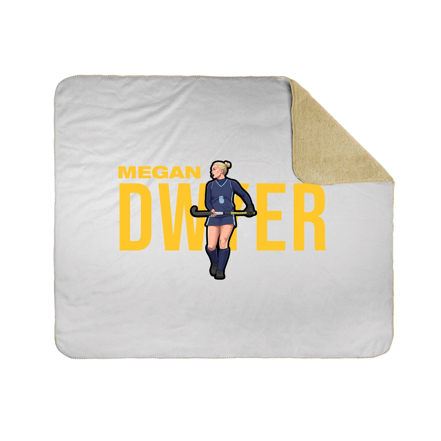 Throw Blanket — Player Name in White