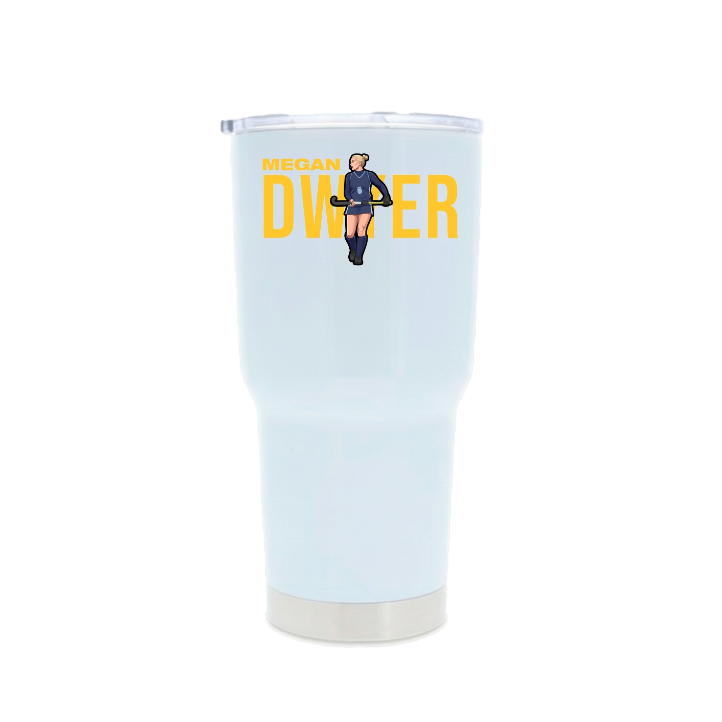 30oz Stainless Steel Tumbler — Player Name in White