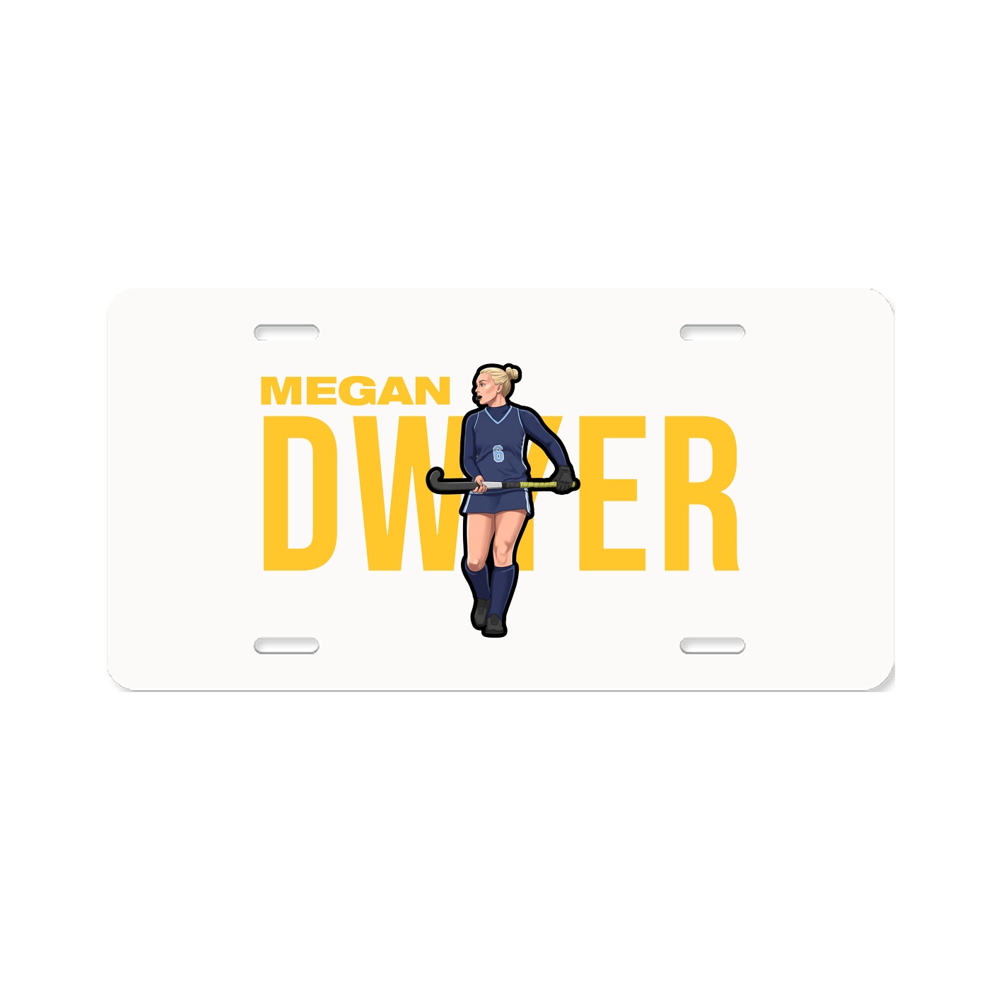 License Plate — Player Name in Classic