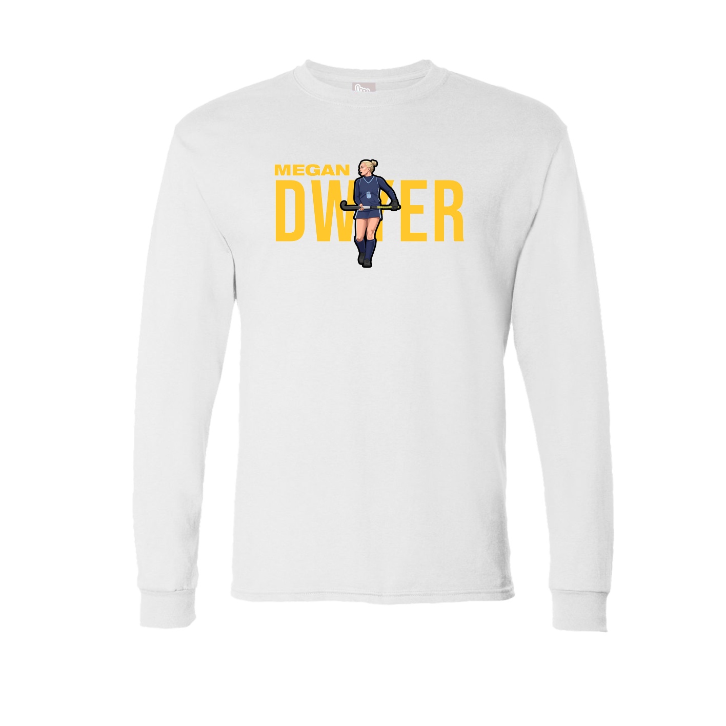 Long Sleeve Tee — Player Name in White