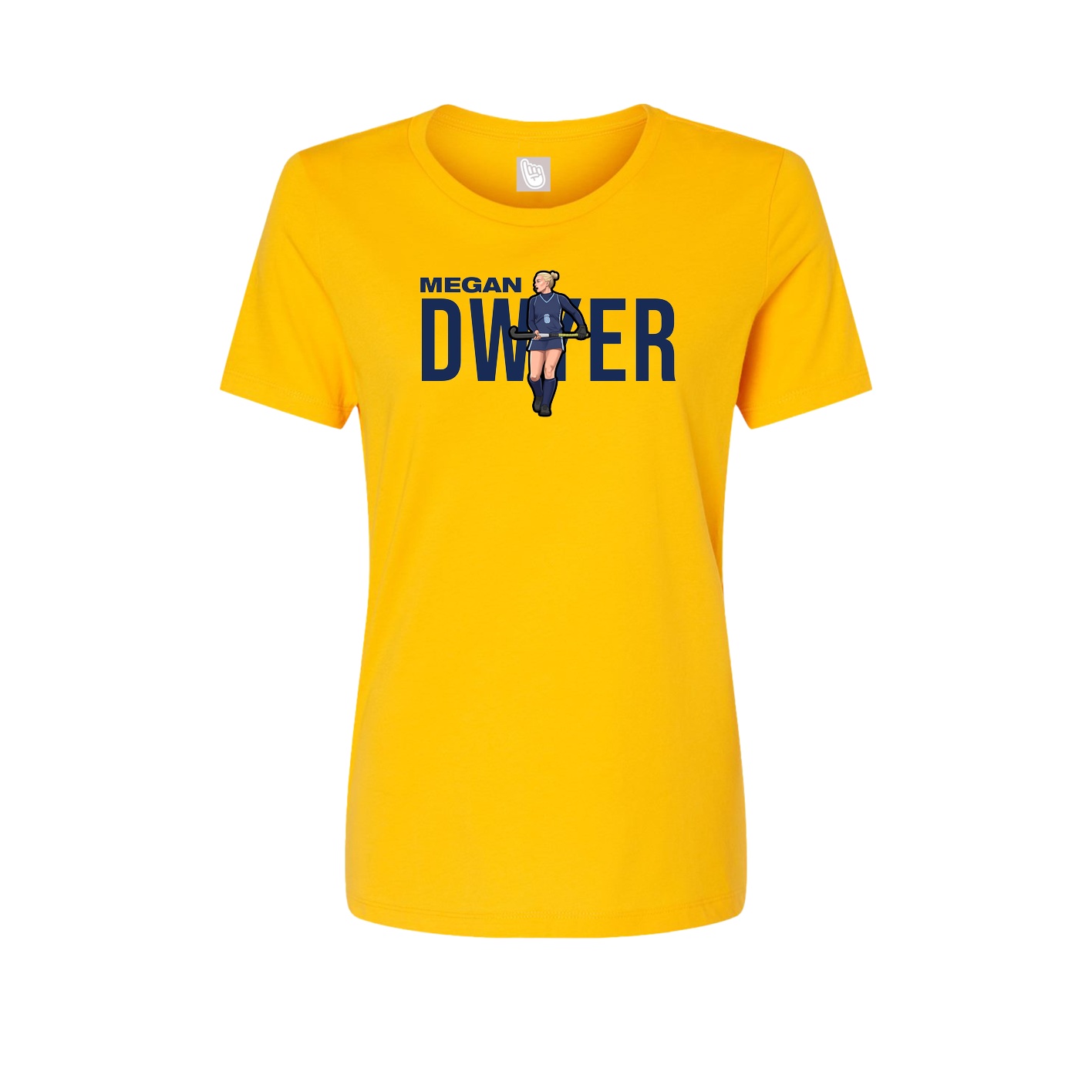 Fitted Women's Tee — Player Name in Gold