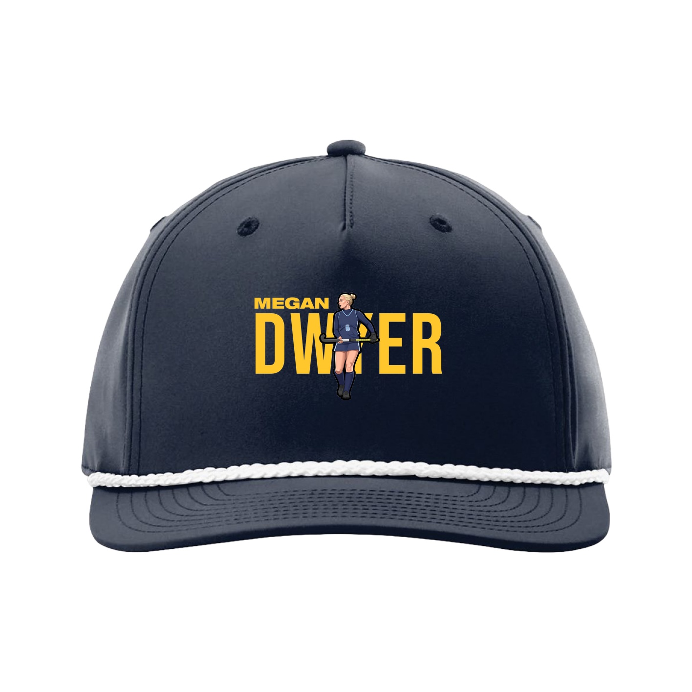 Five-Panel Classic Rope Cap — Player Name in Navy