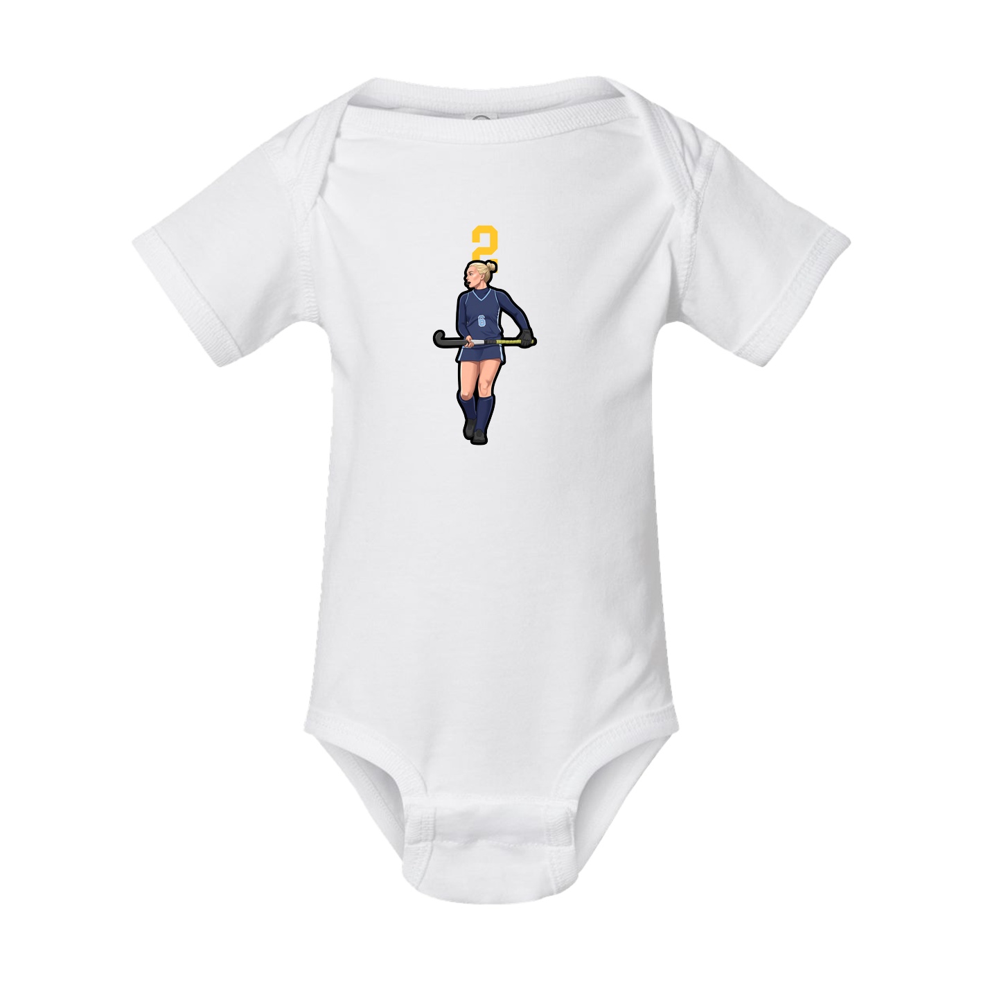 Baby Onesie — Number Top in White