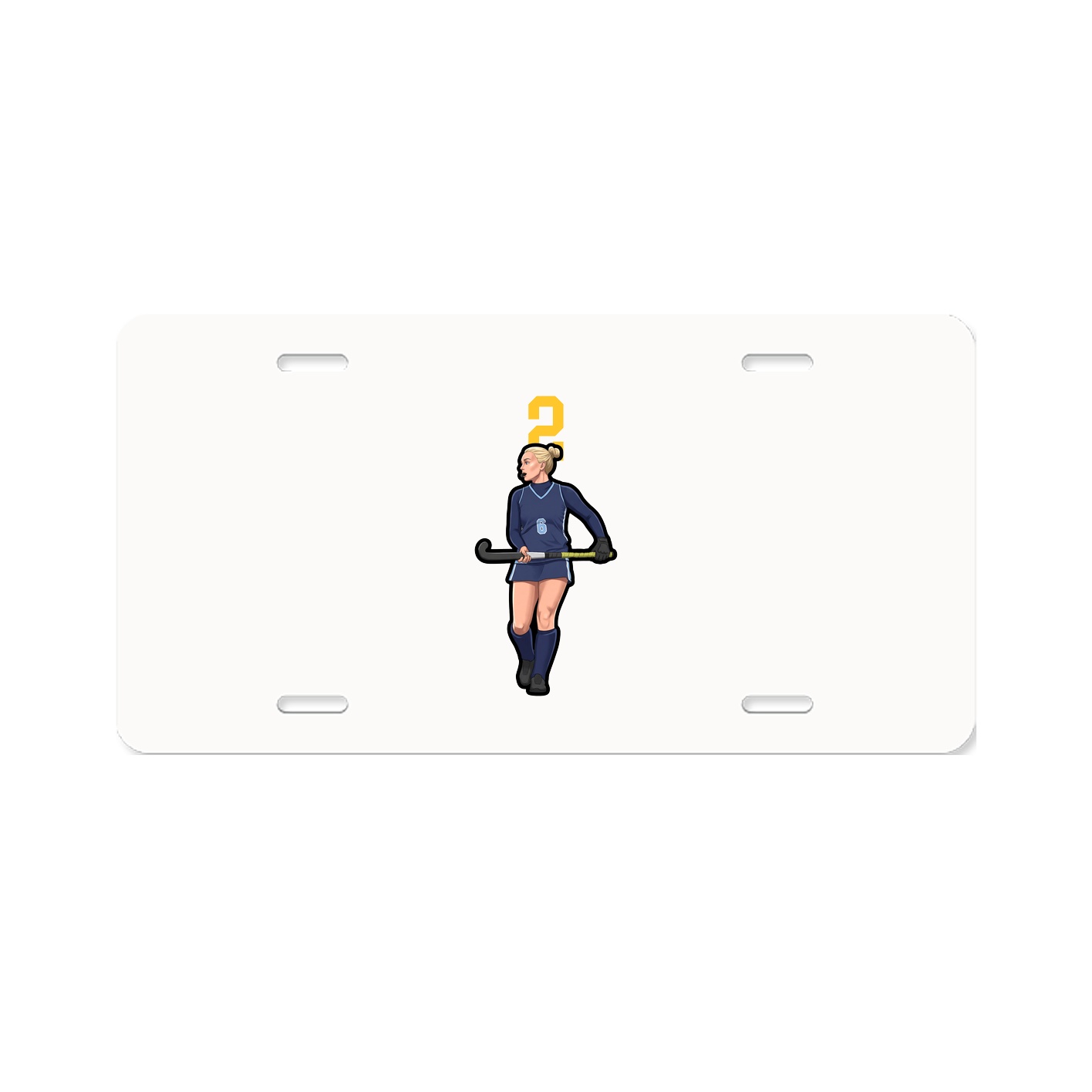 License Plate — Number Top in Classic