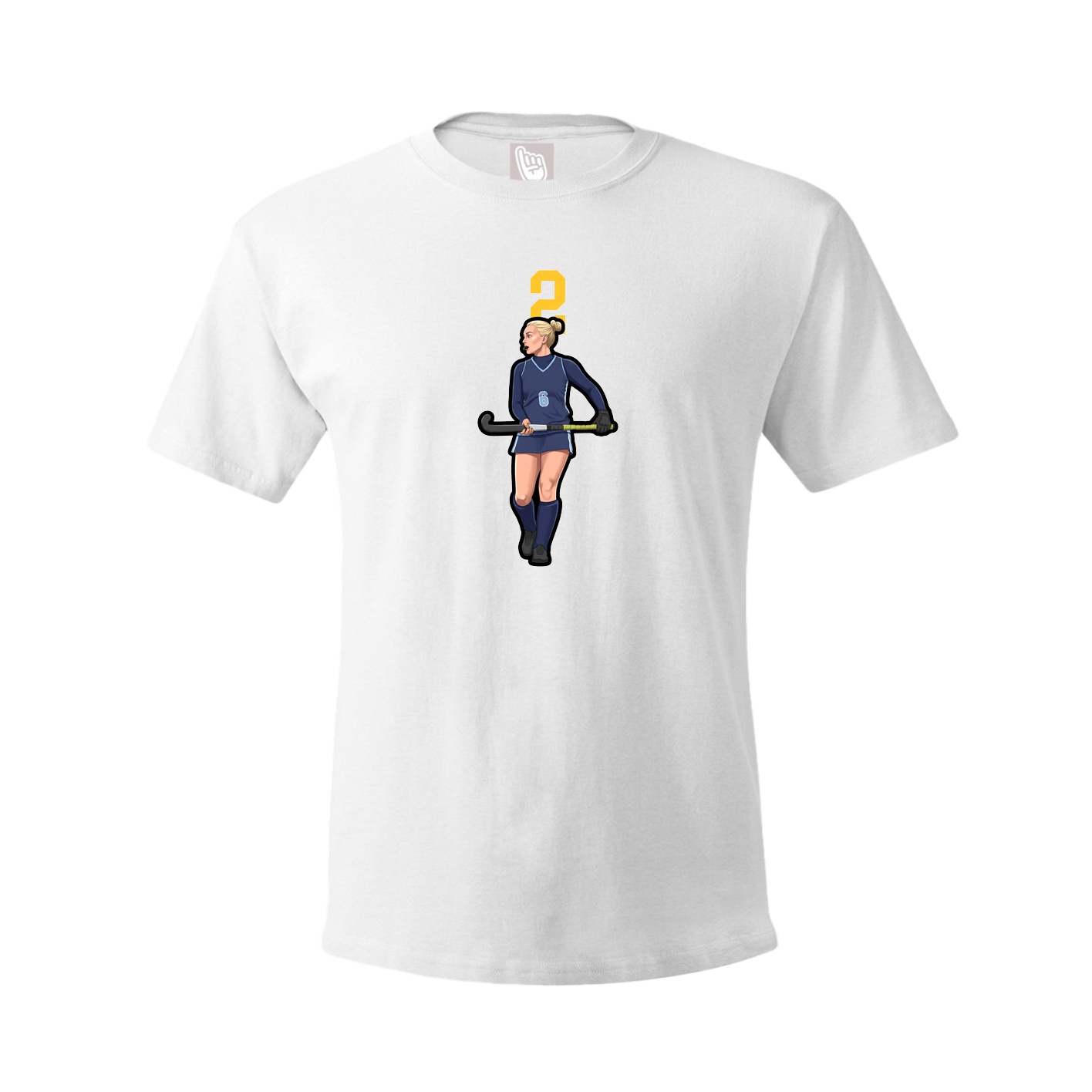 Youth Tee — Number Top in White