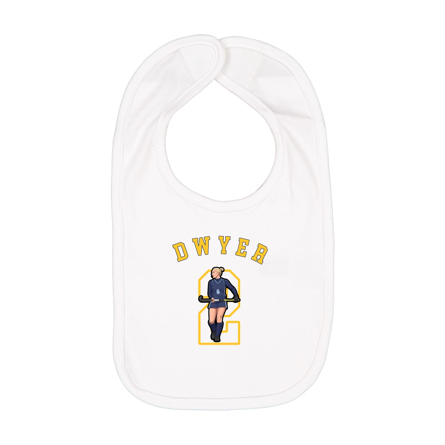 Infant Bib — Shirsey Arch in White