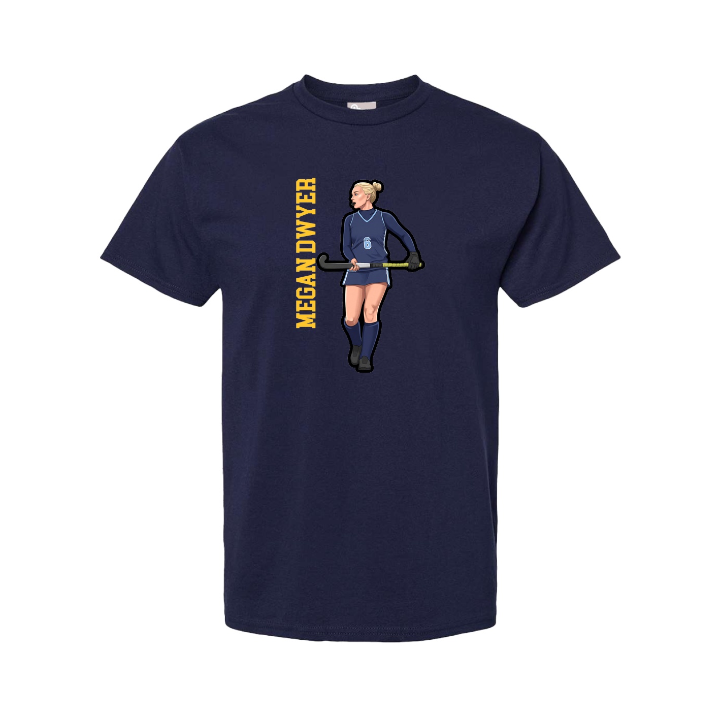 Youth Tee — Name Vertical in Navy
