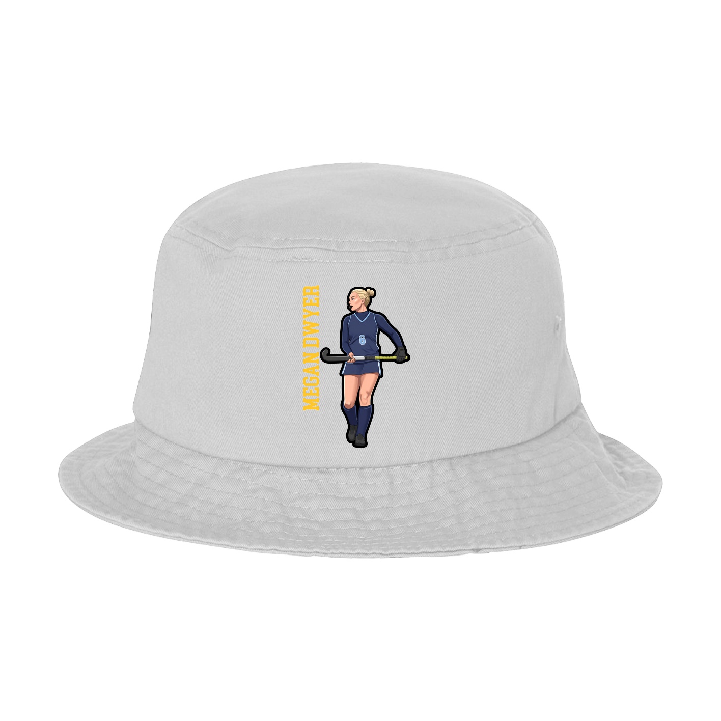 Bucket Cap — Name Vertical in White