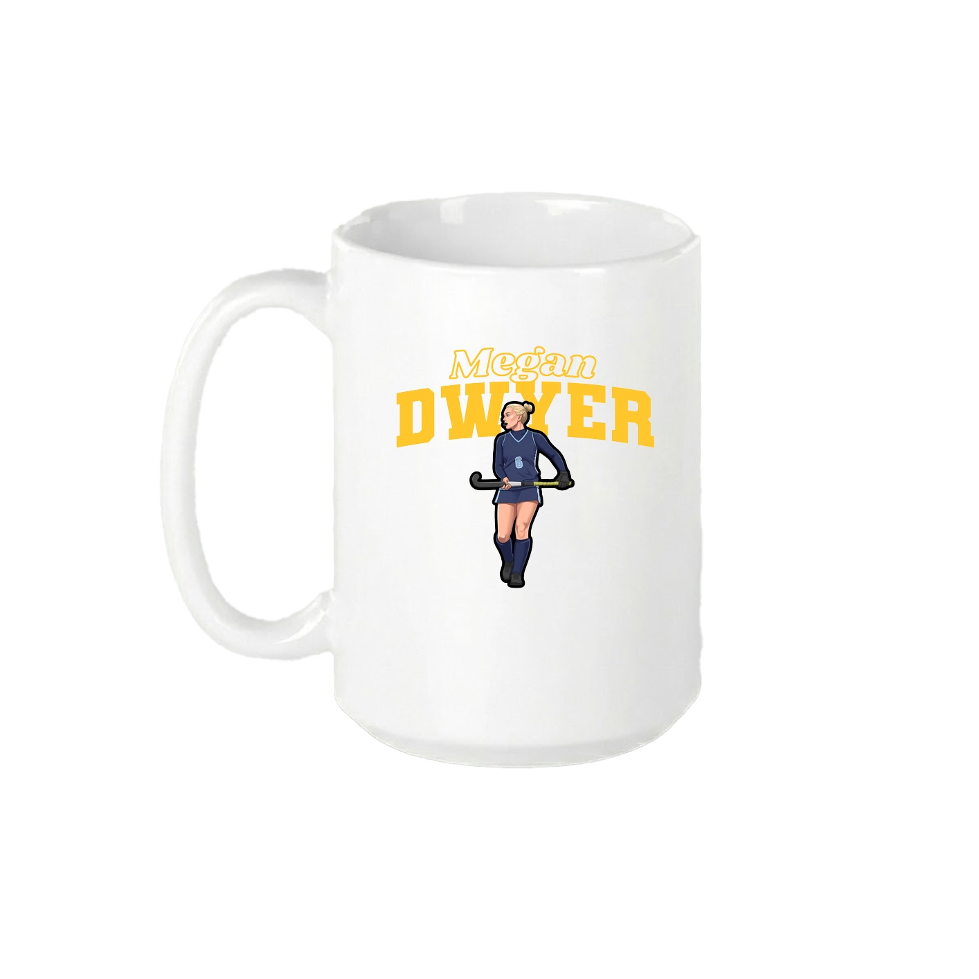 15oz Coffee Mug — Name Arch in White