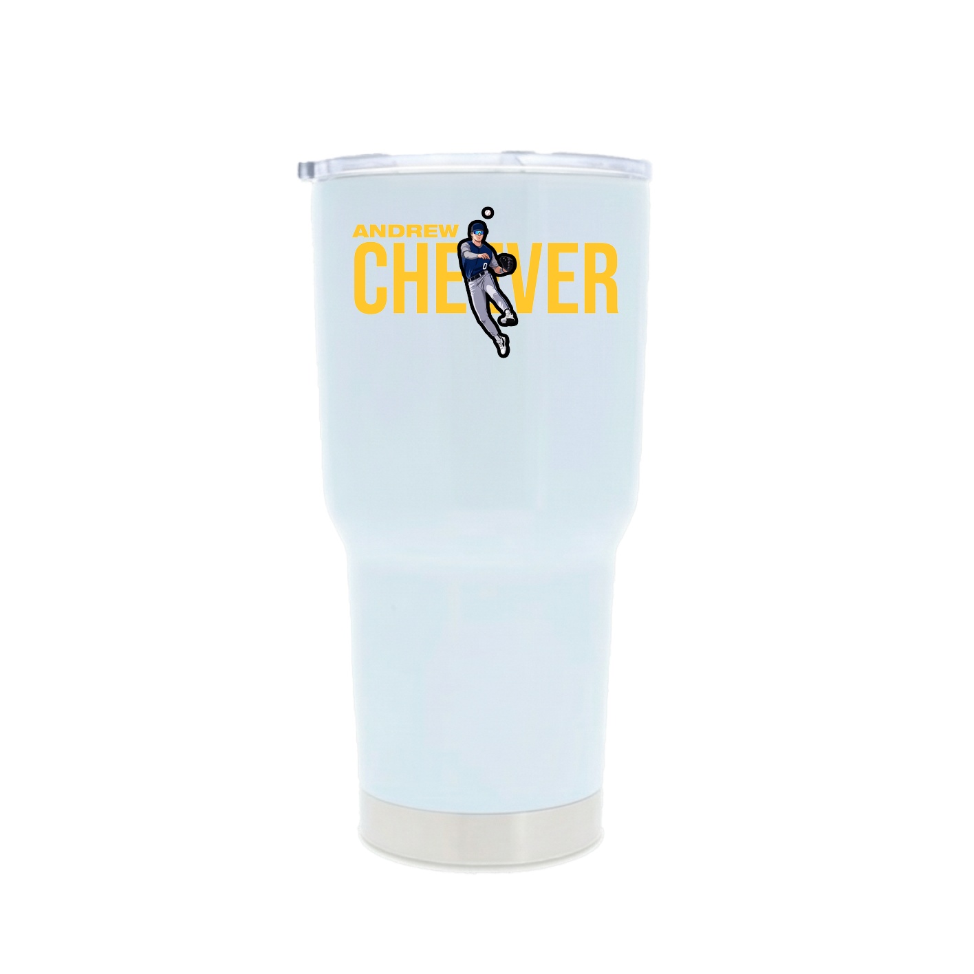 30oz Stainless Steel Tumbler — Player Name in White