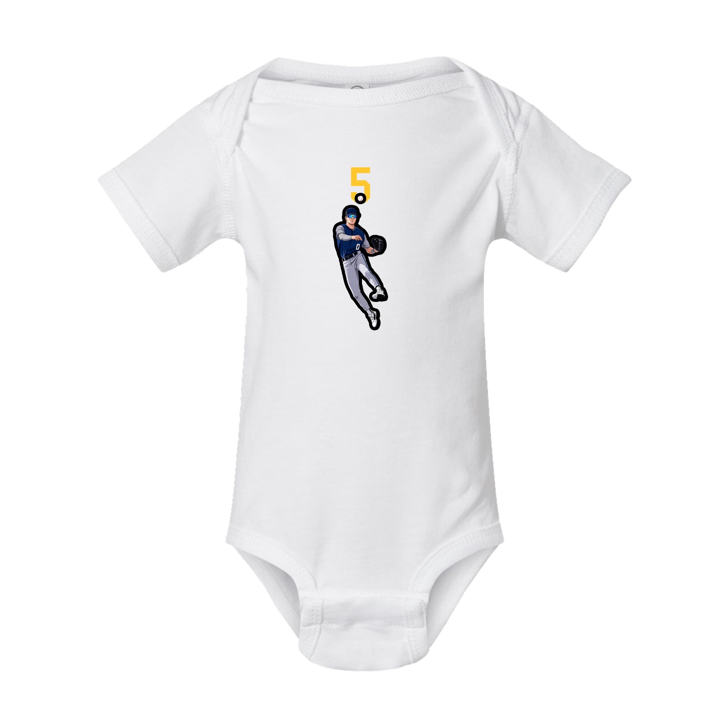 Baby Onesie — Number Top in White