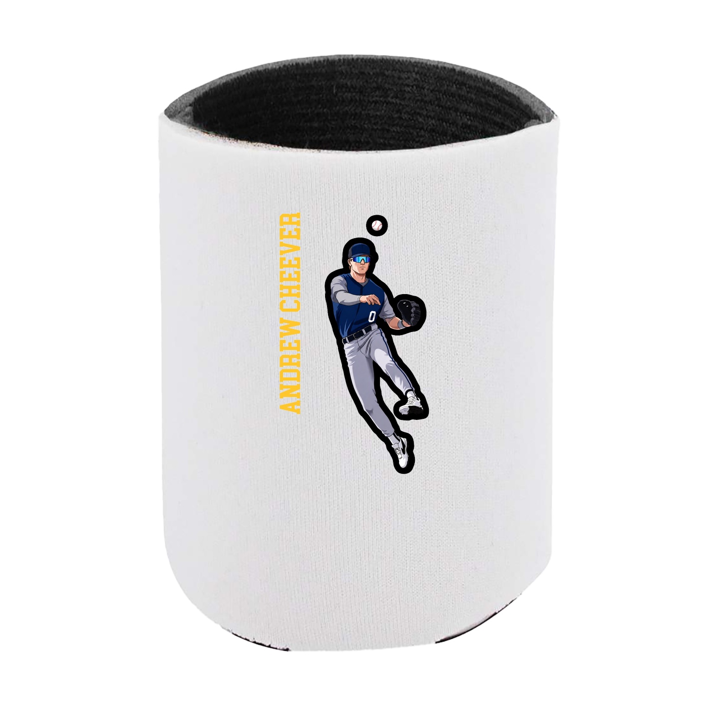 Can Holder — Name Vertical in White