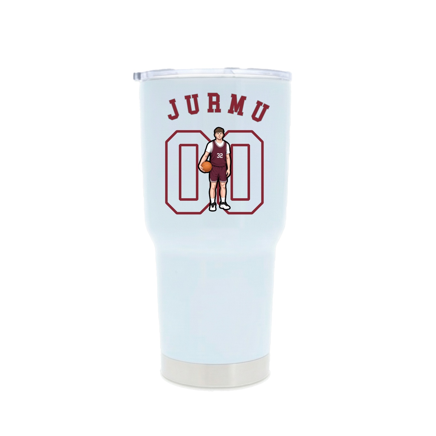 30oz Stainless Steel Tumbler — Shirsey Arch in White