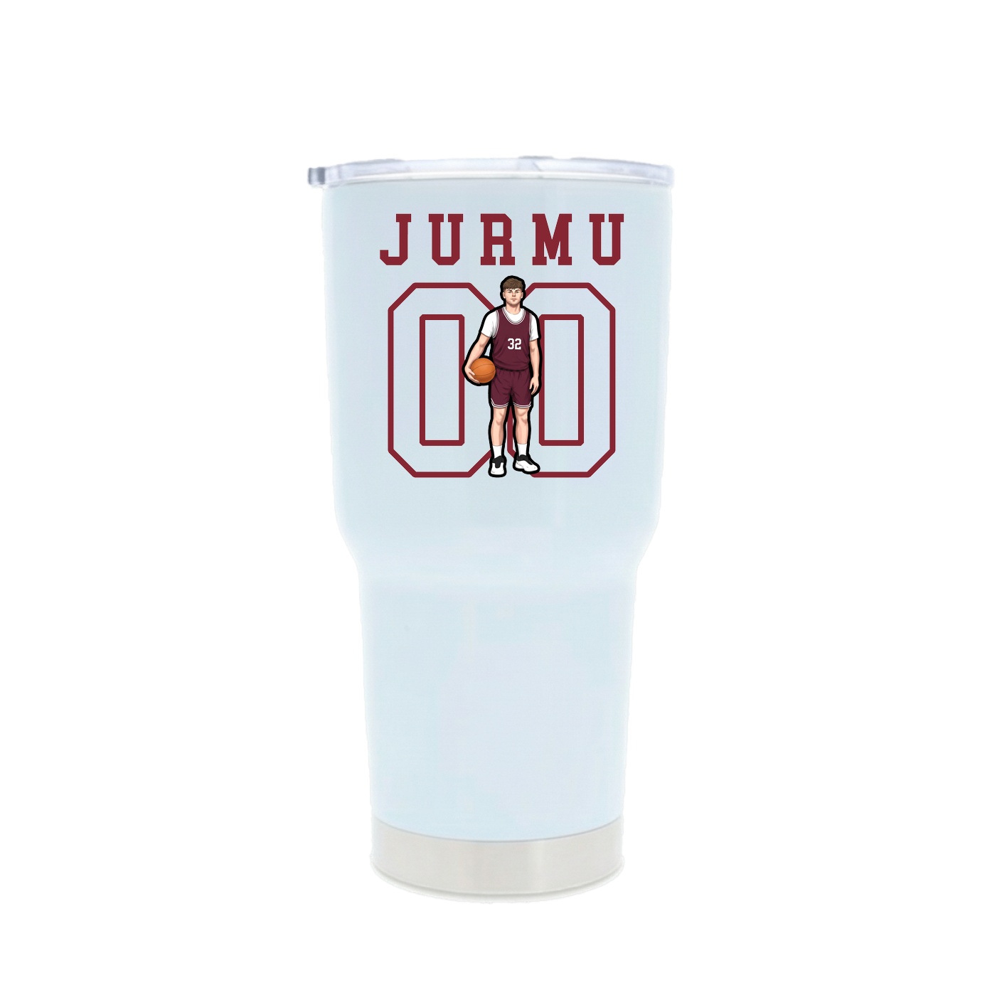 30oz Stainless Steel Tumbler — Shirsey in White