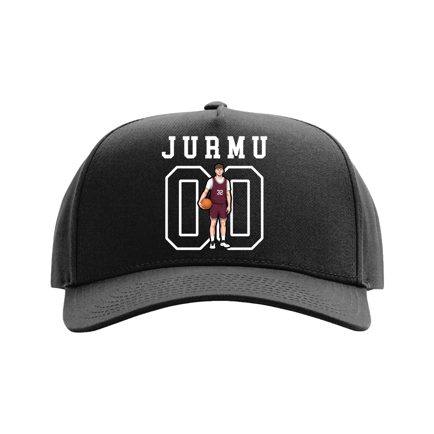 Full Fabric Five-Panel Champ Cap — Shirsey in Black