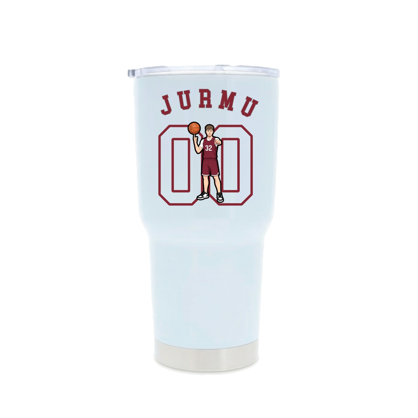 30oz Stainless Steel Tumbler — Shirsey Arch in White