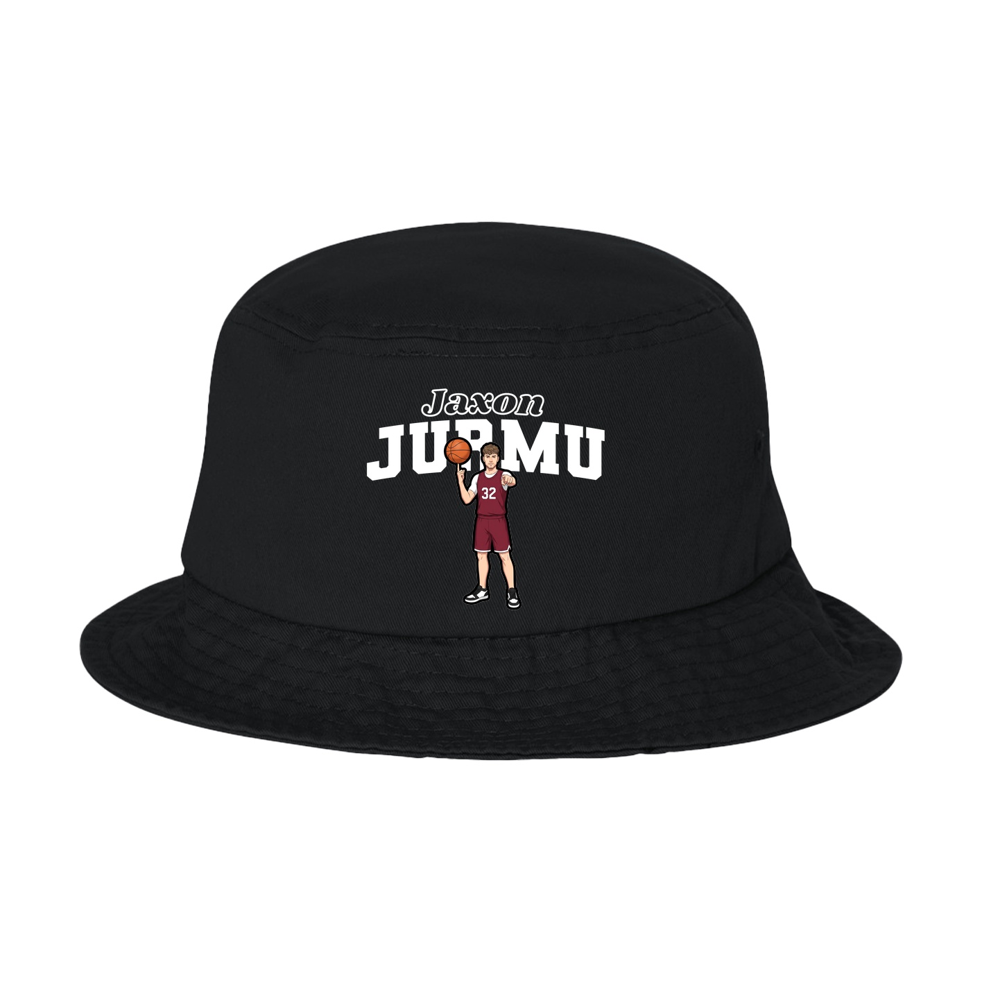 Bucket Cap — Name Arch in Black