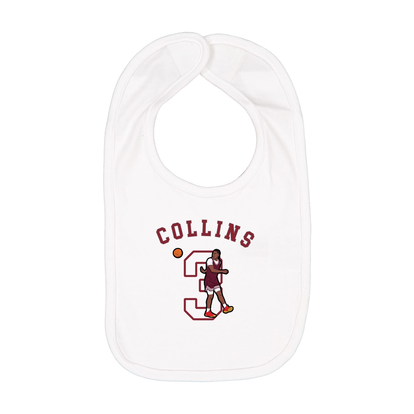 Infant Bib — Shirsey Arch in White