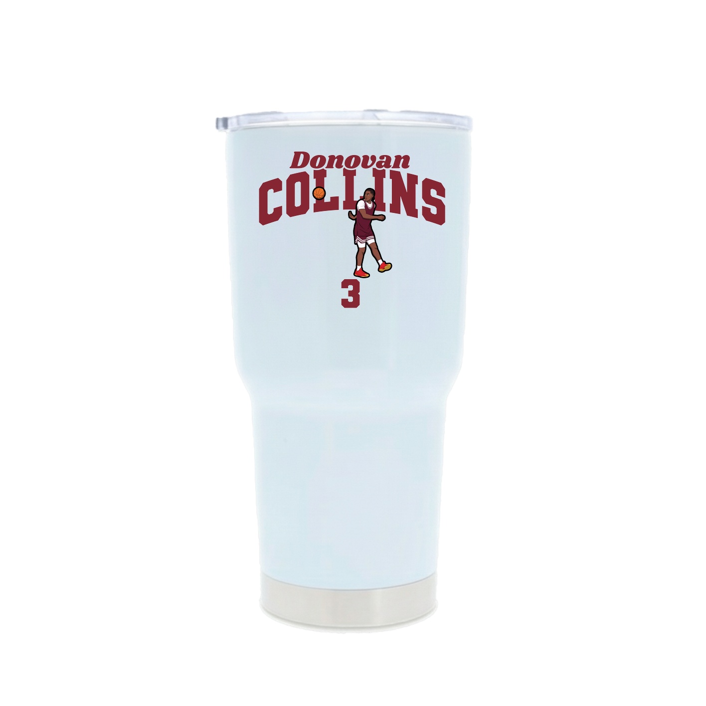 30oz Stainless Steel Tumbler — Signature Arch in White