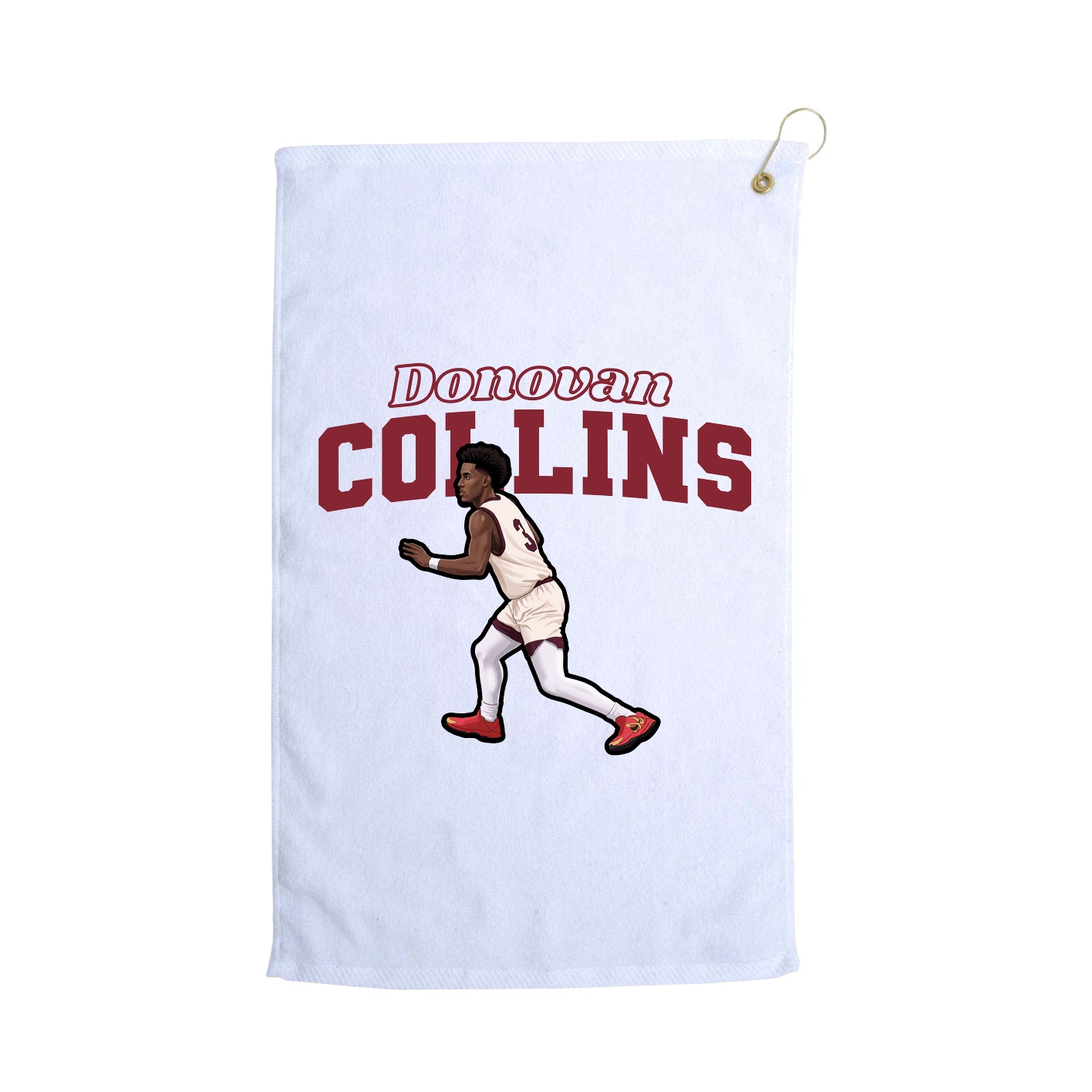 Golf Towel — Name Arch in White