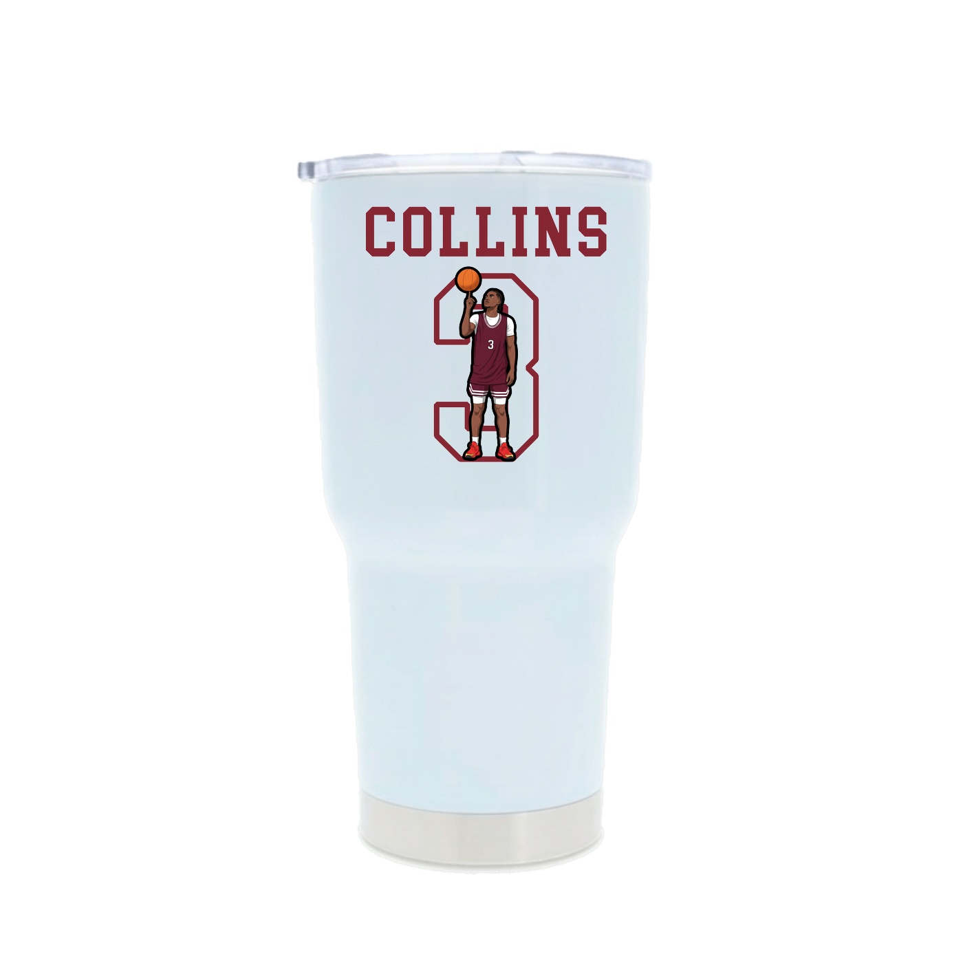 30oz Stainless Steel Tumbler — Shirsey in White