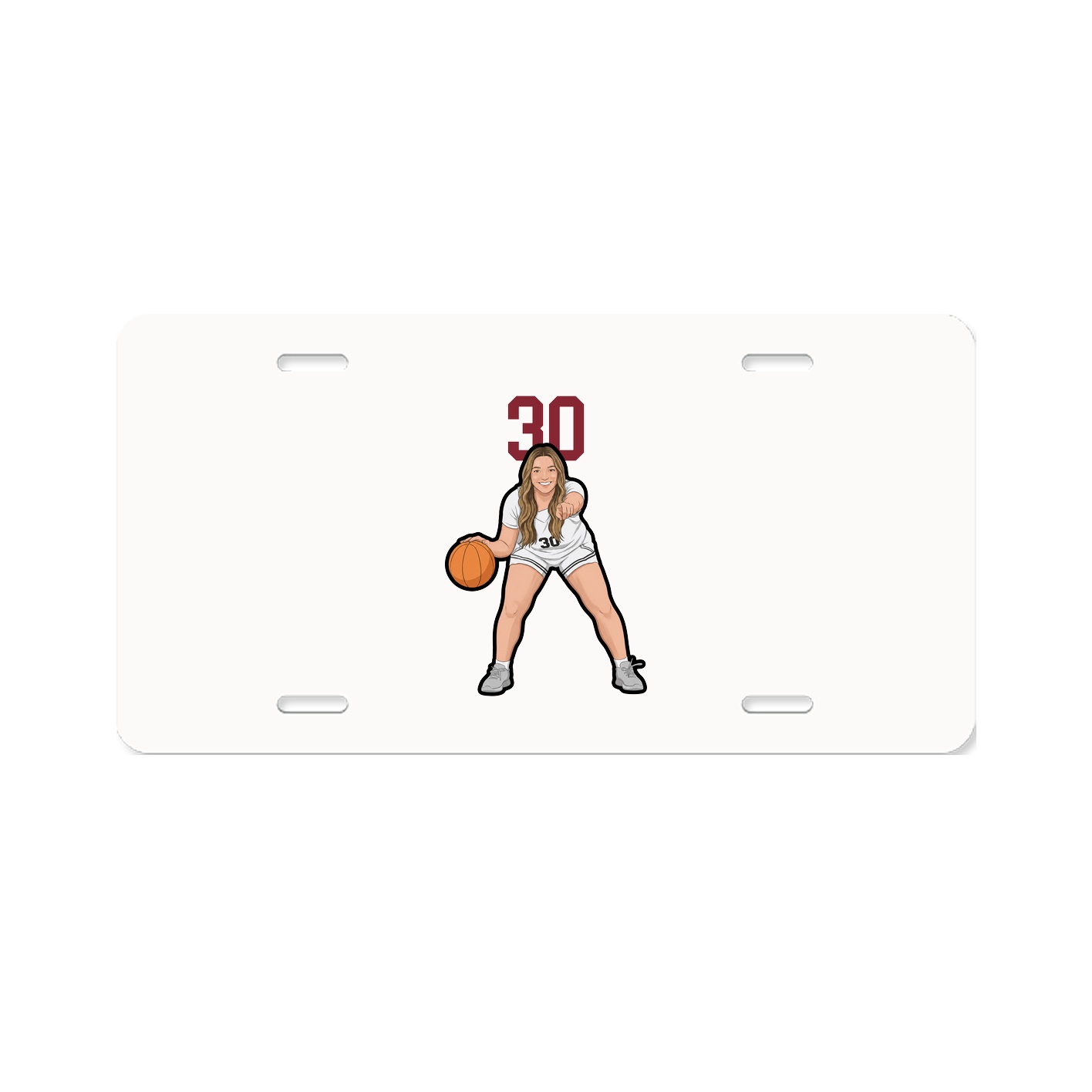 License Plate — Number Top in Classic