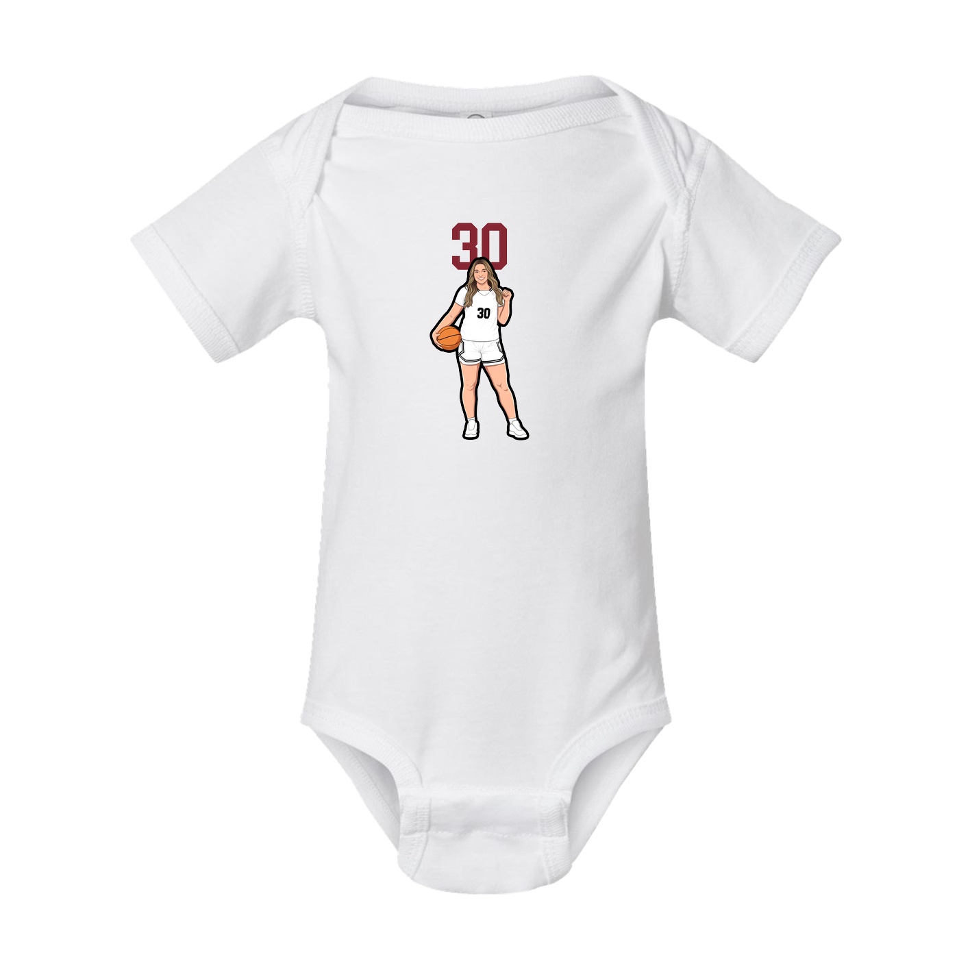 Baby Onesie — Number Top in White