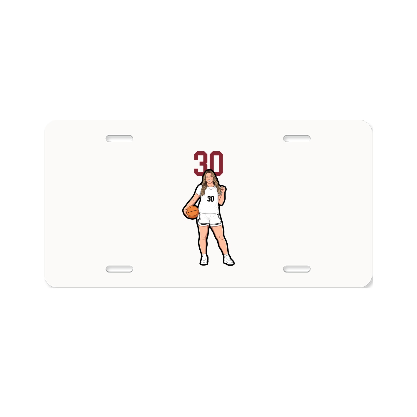 License Plate — Number Top in Classic