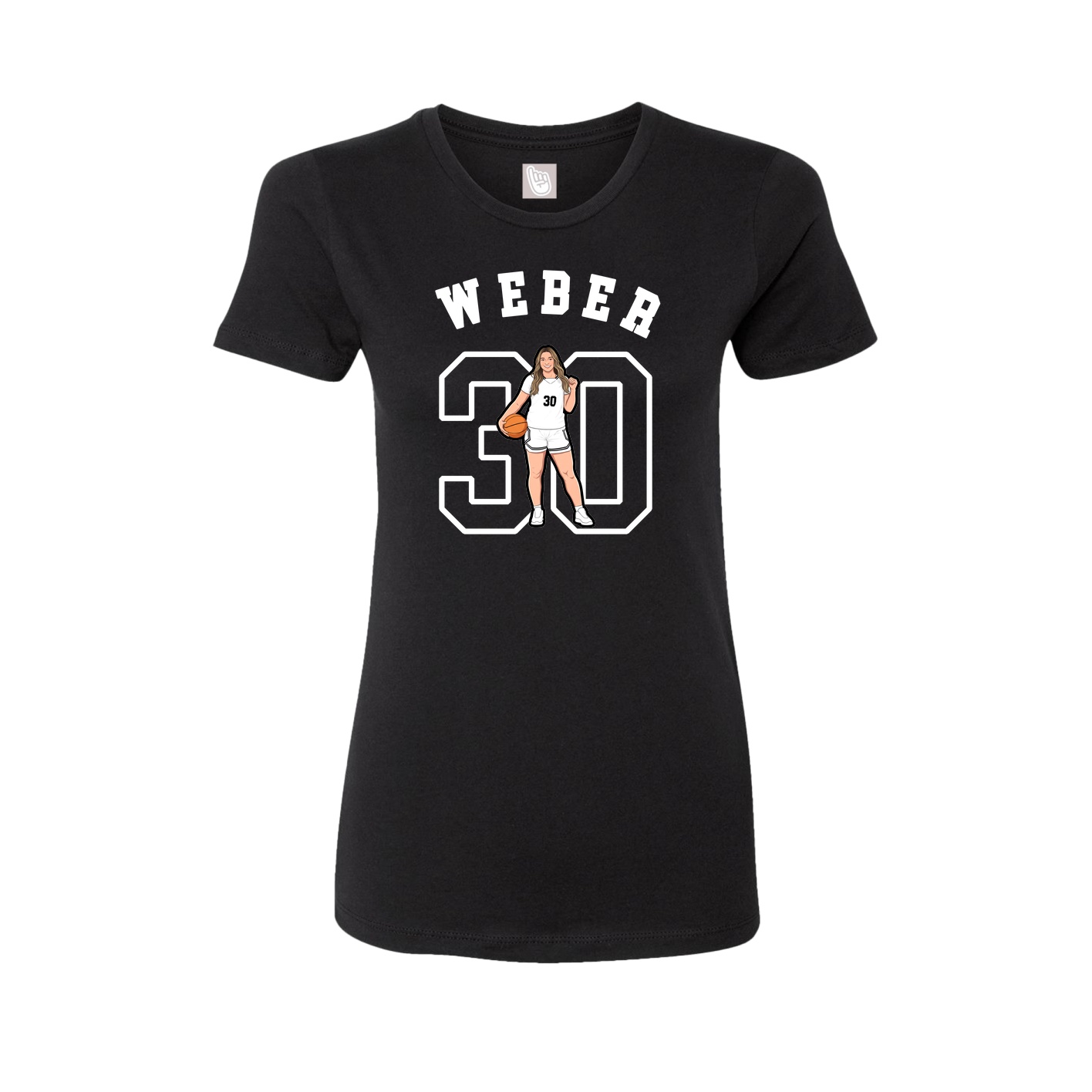 Fitted Women's Tee — Shirsey Arch in Black