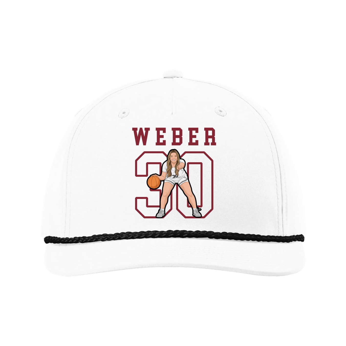 Five-Panel Classic Rope Cap — Shirsey in White
