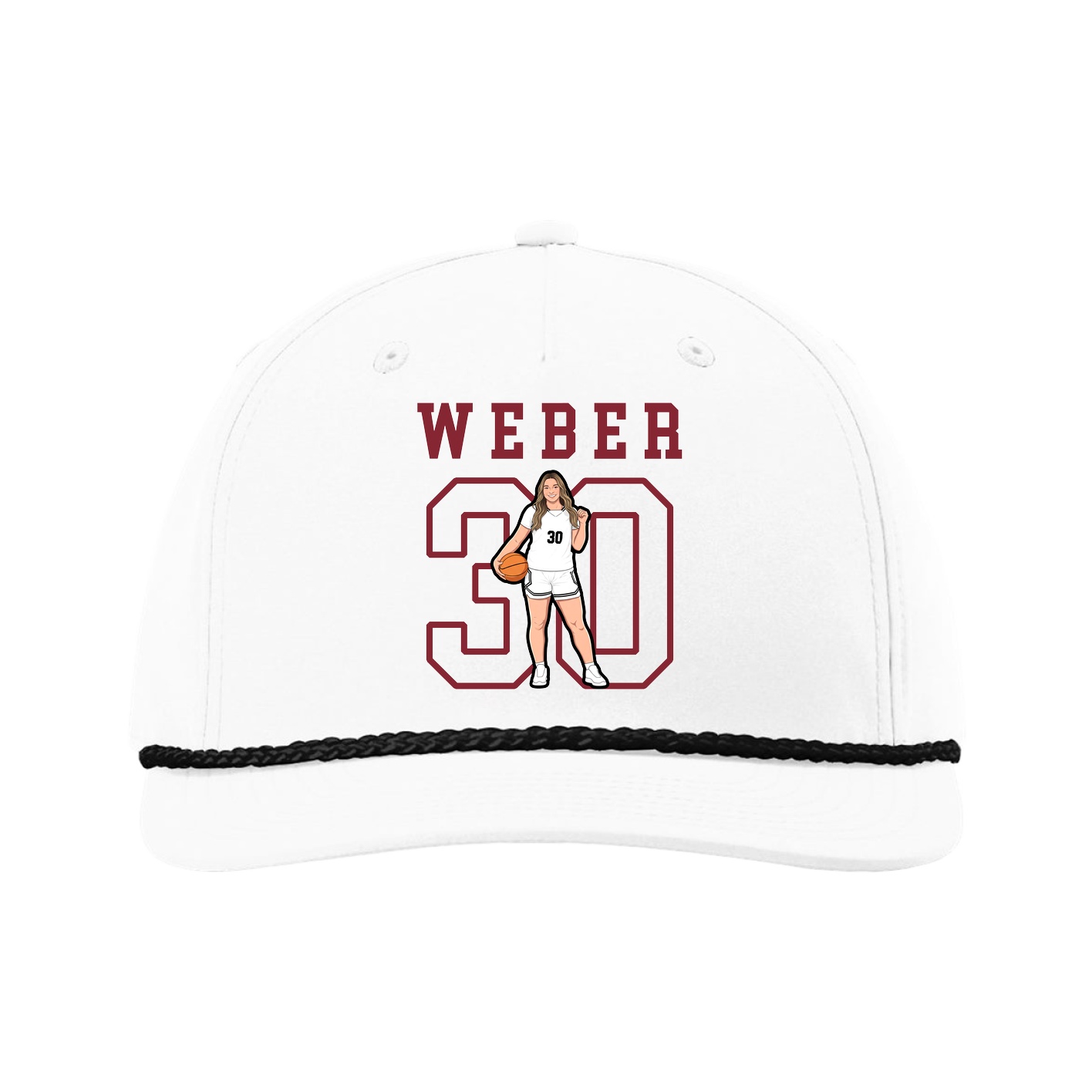 Five-Panel Classic Rope Cap — Shirsey in White