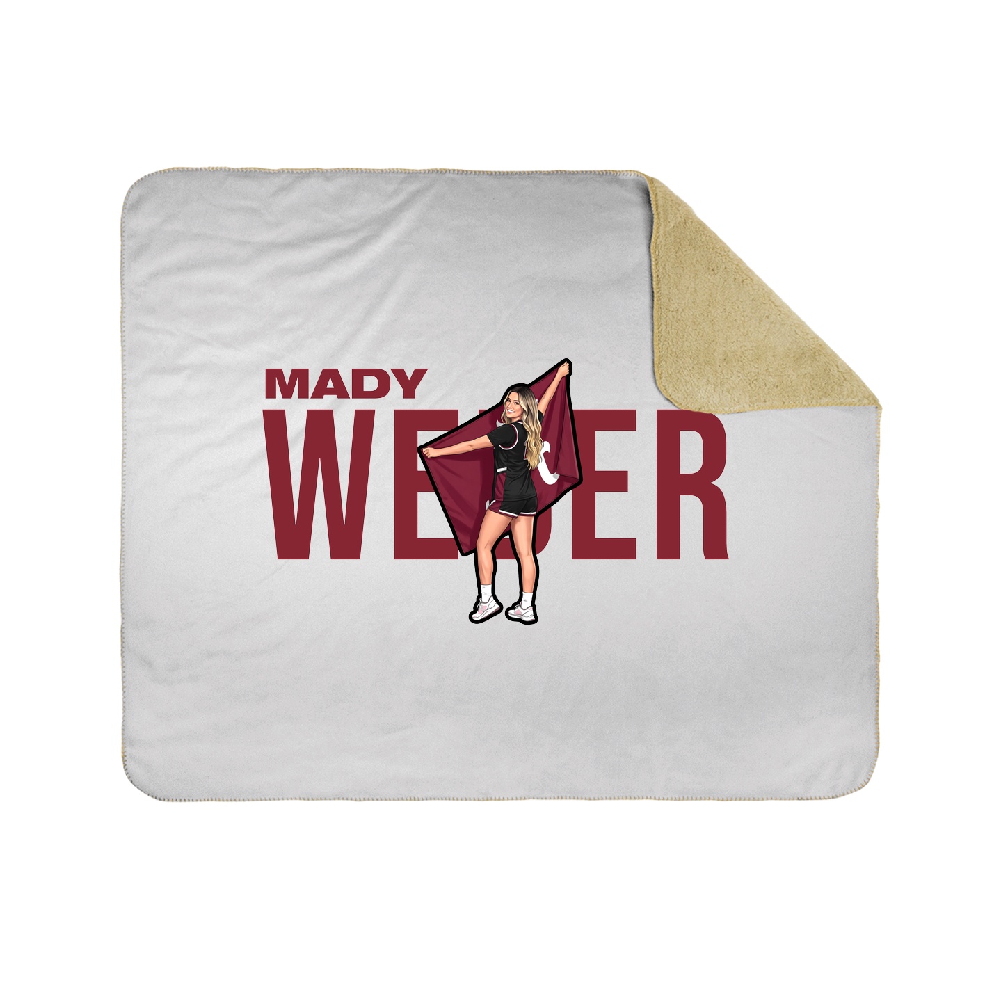 Throw Blanket — Player Name in White
