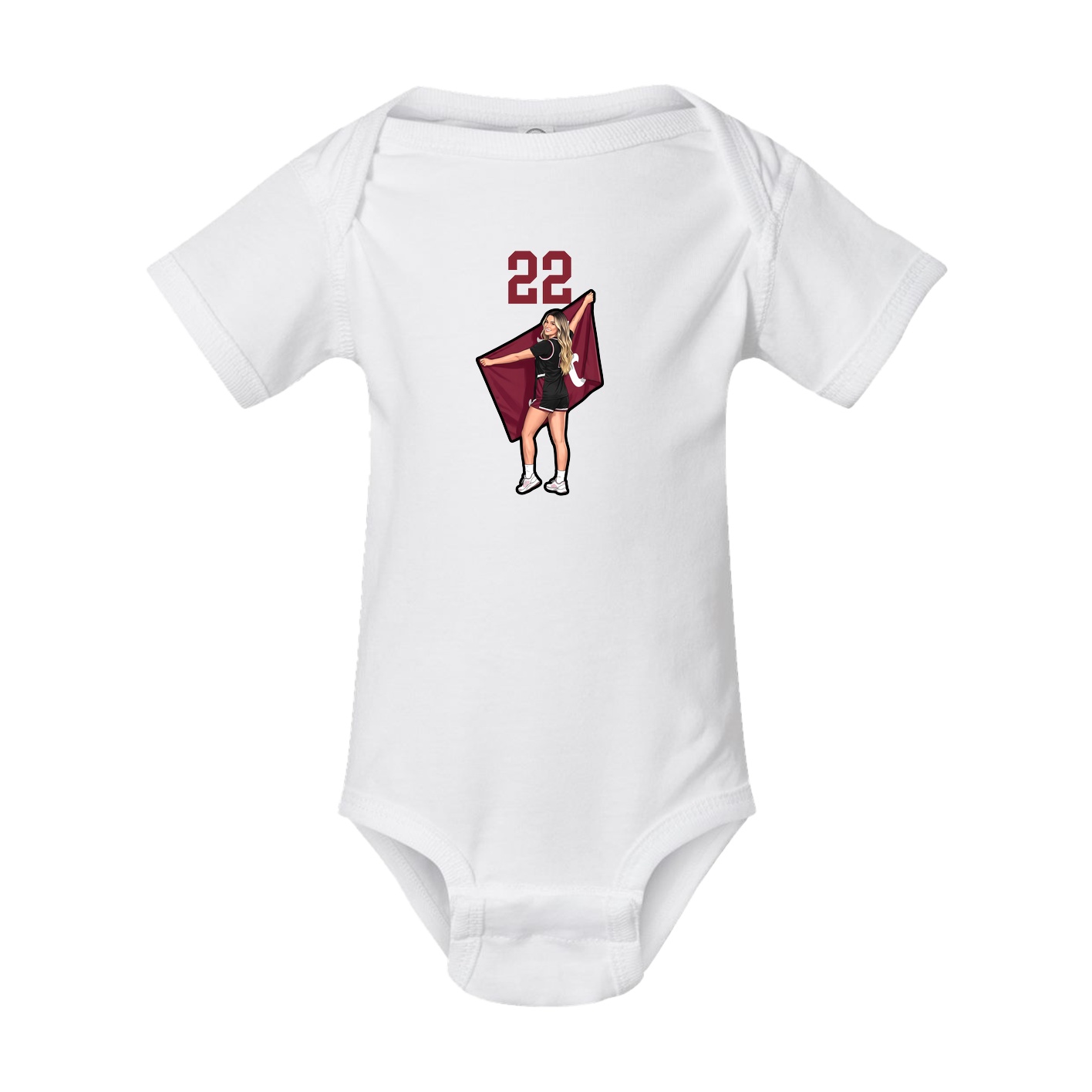Baby Onesie — Number Top in White
