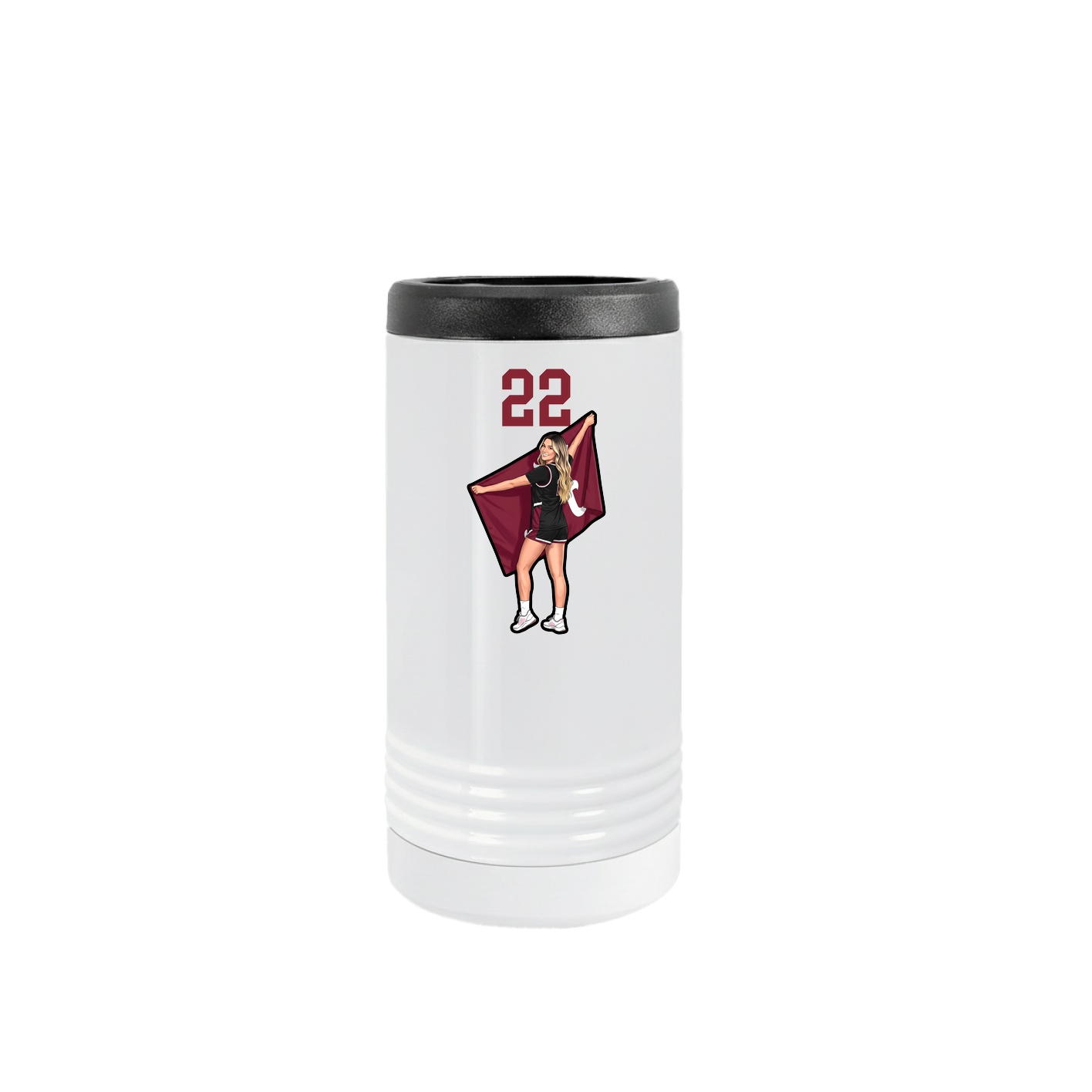 Slim Beverage Holder — Number Top in White