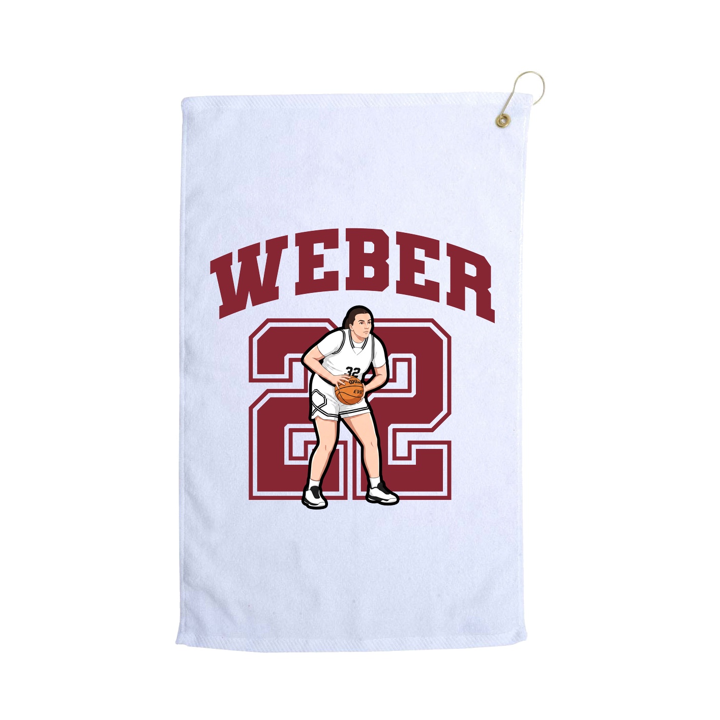 Golf Towel — Number in White
