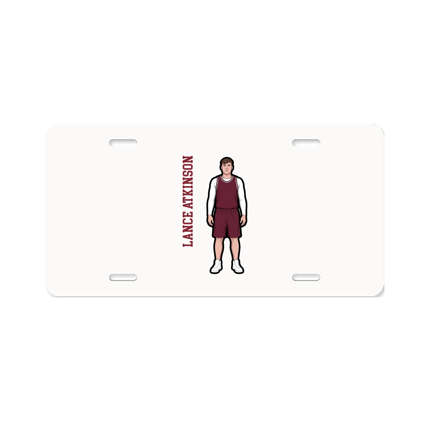 License Plate — Name Vertical in Classic