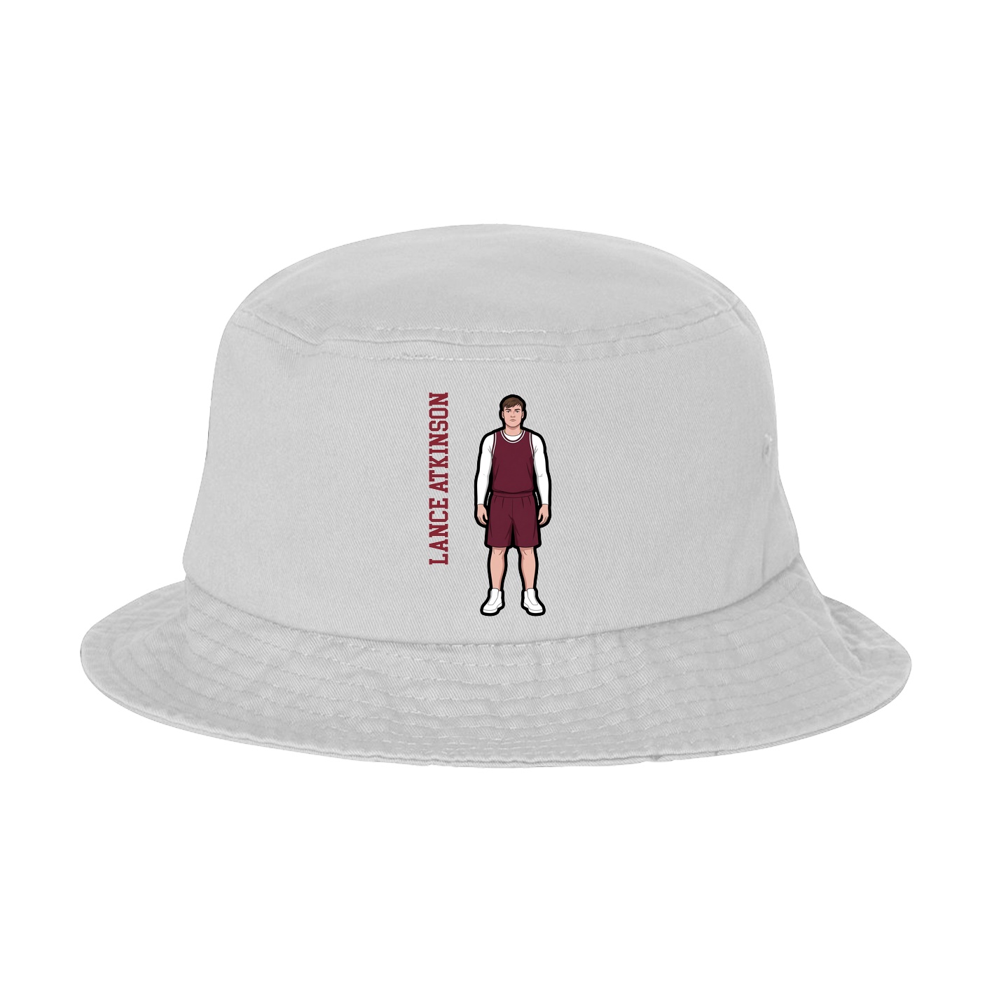 Bucket Cap — Name Vertical in White