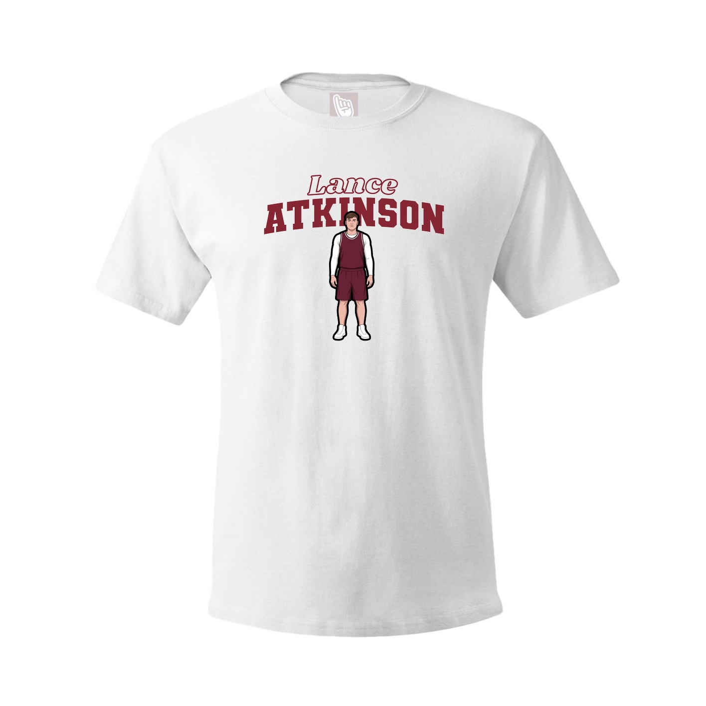 Youth Tee — Name Arch in White