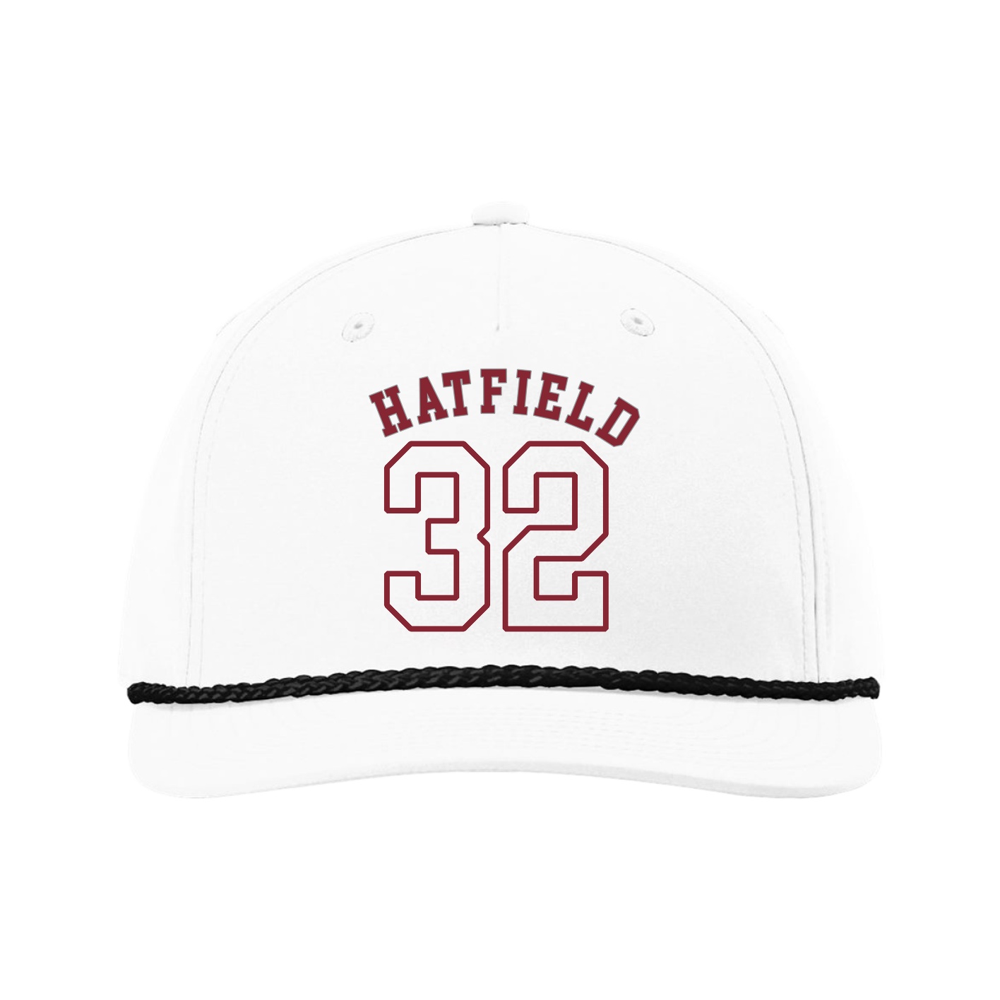 Five-Panel Classic Rope Cap — Shirsey Arch in White