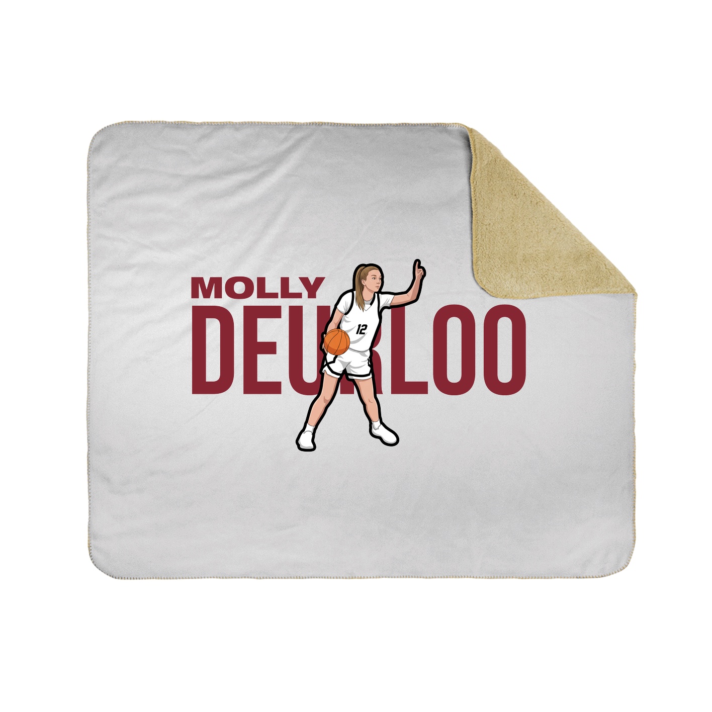 Throw Blanket — Player Name in White