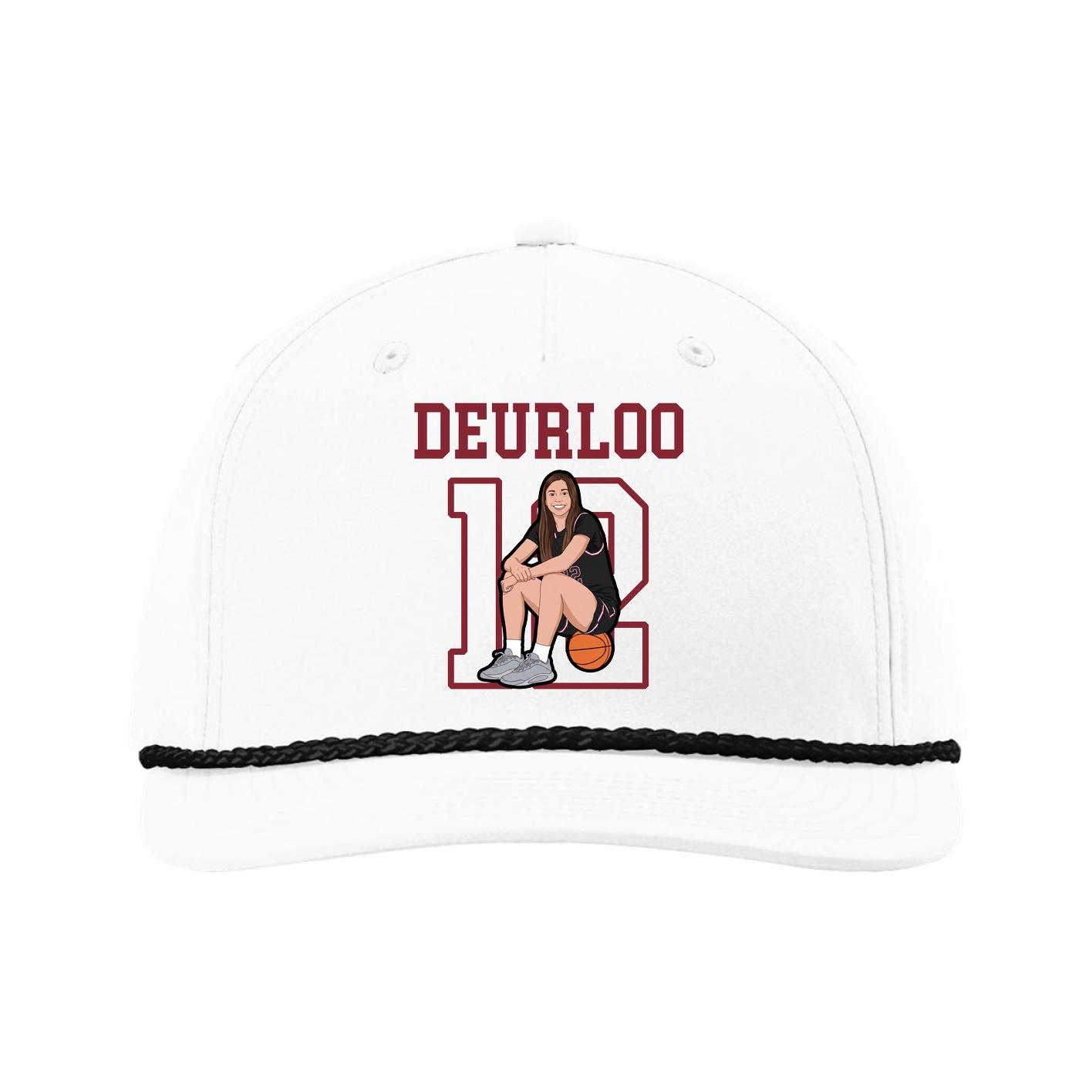 Five-Panel Classic Rope Cap — Shirsey in White