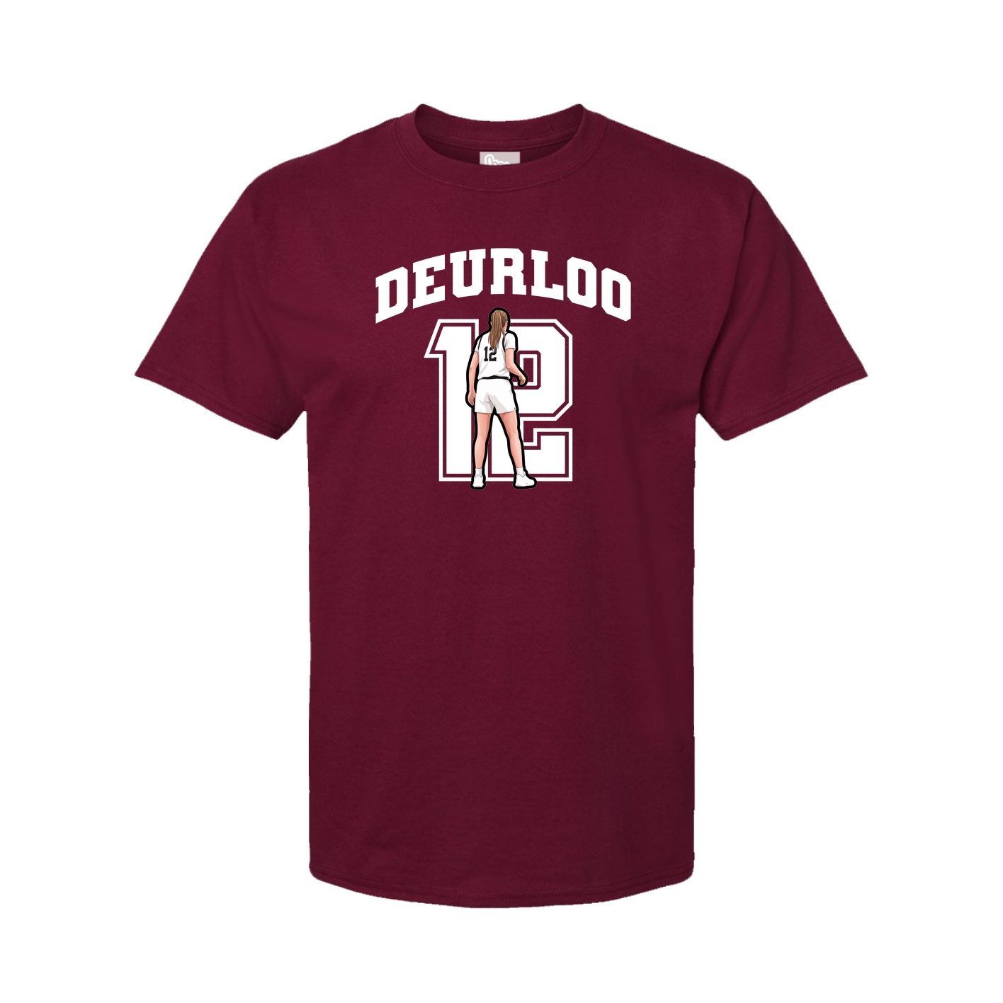 Youth Tee — Number in Cardinal