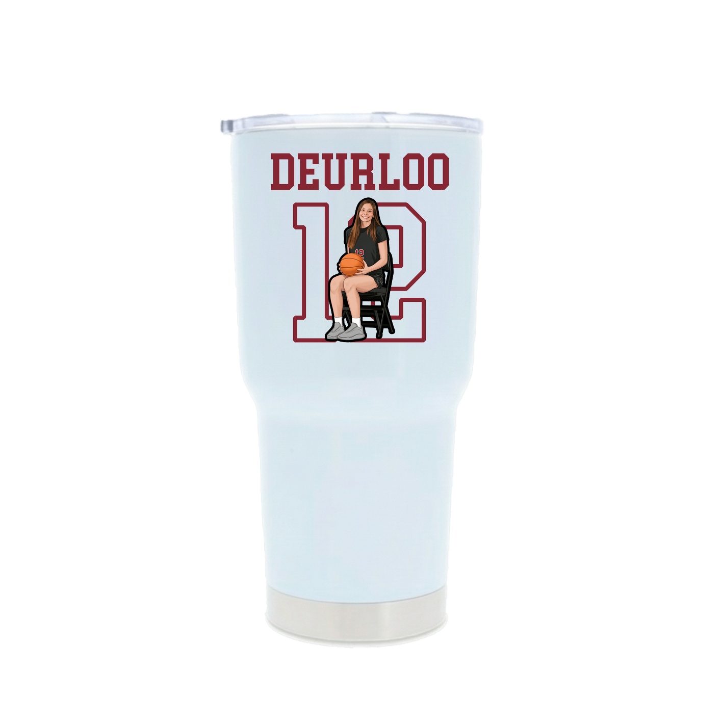 30oz Stainless Steel Tumbler — Shirsey in White