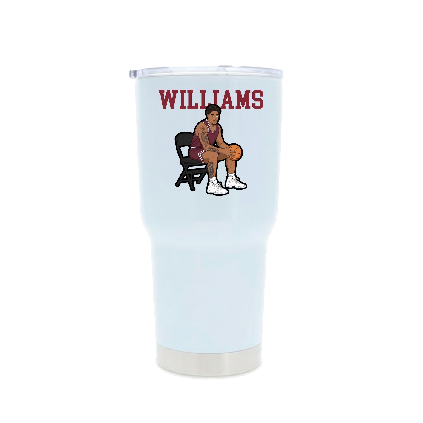 30oz Stainless Steel Tumbler — Shirsey in White