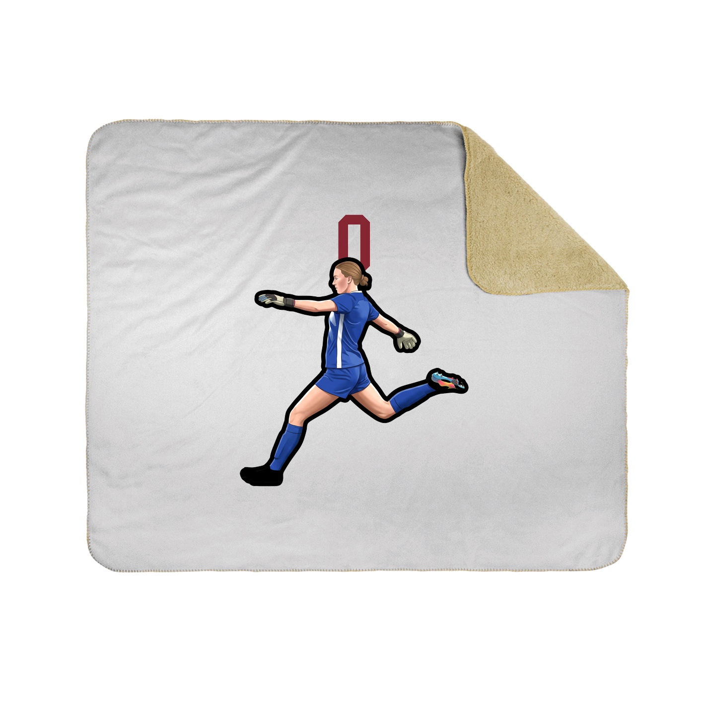 Throw Blanket — Number Top in White