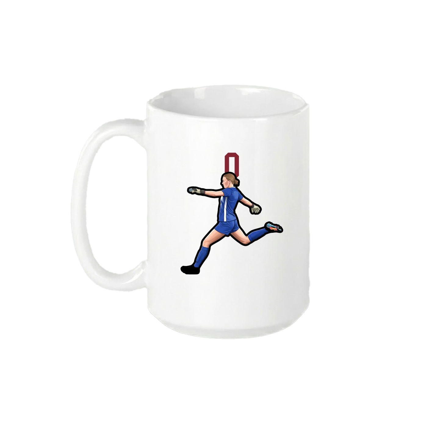 15oz Coffee Mug — Number Top in White