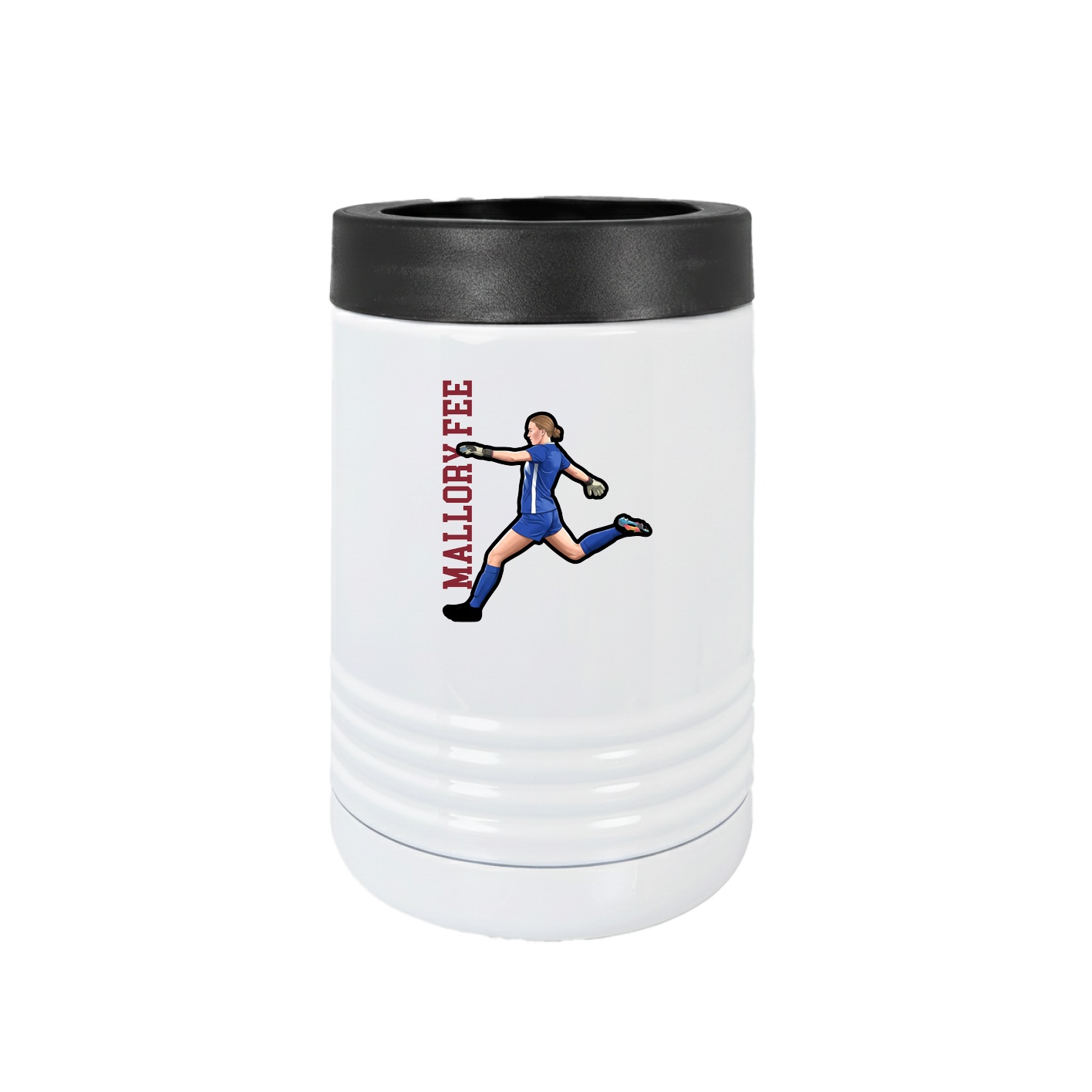 Beverage Holder — Name Vertical in White