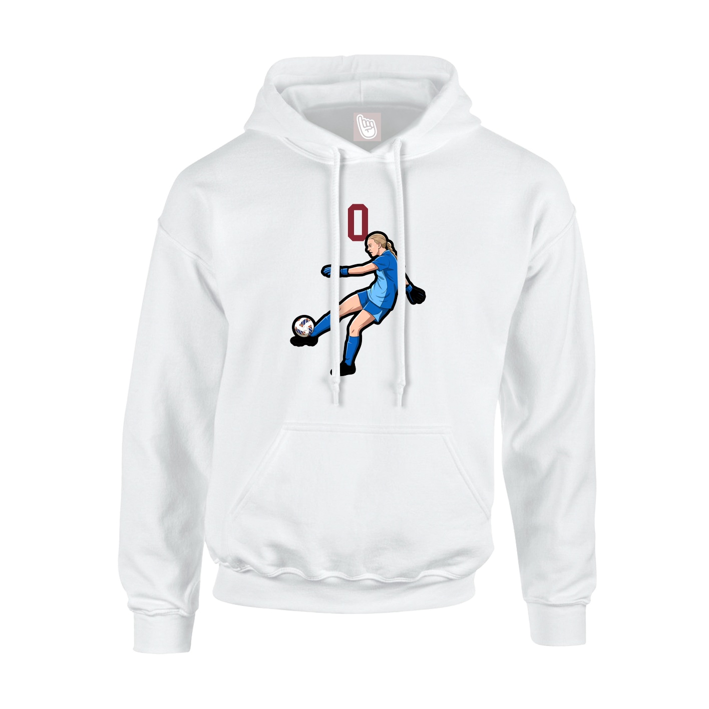 Hoodie — Number Top in White